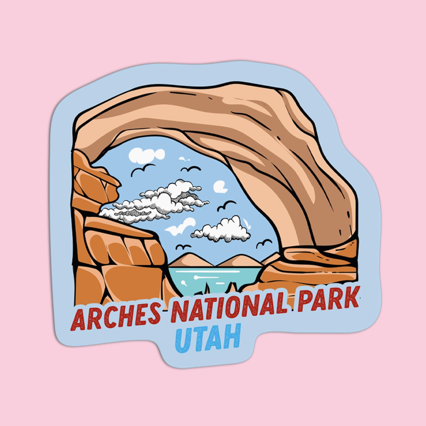 Utah Arches National Park Sticker