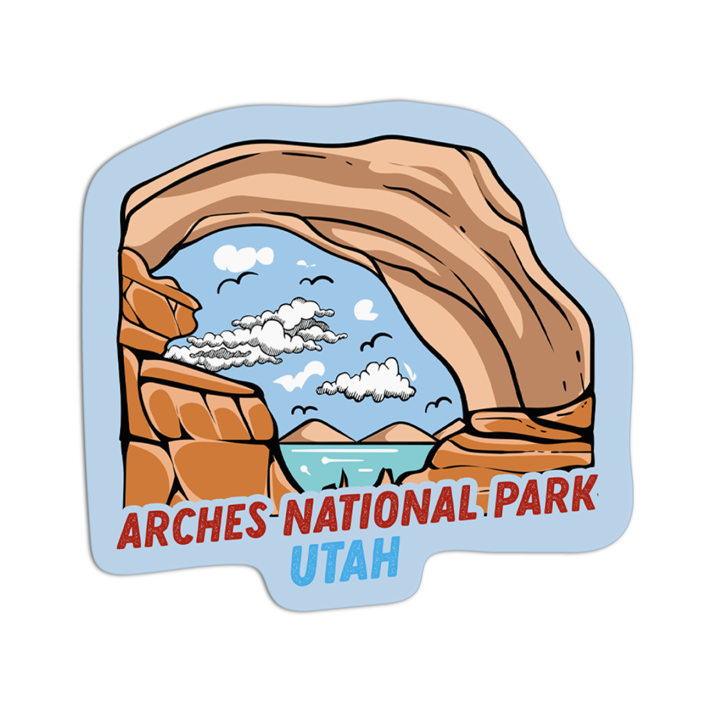 Utah Arches National Park Sticker