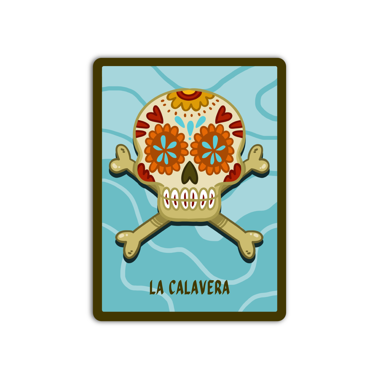 La Calavera Loteria Mexican Sticker