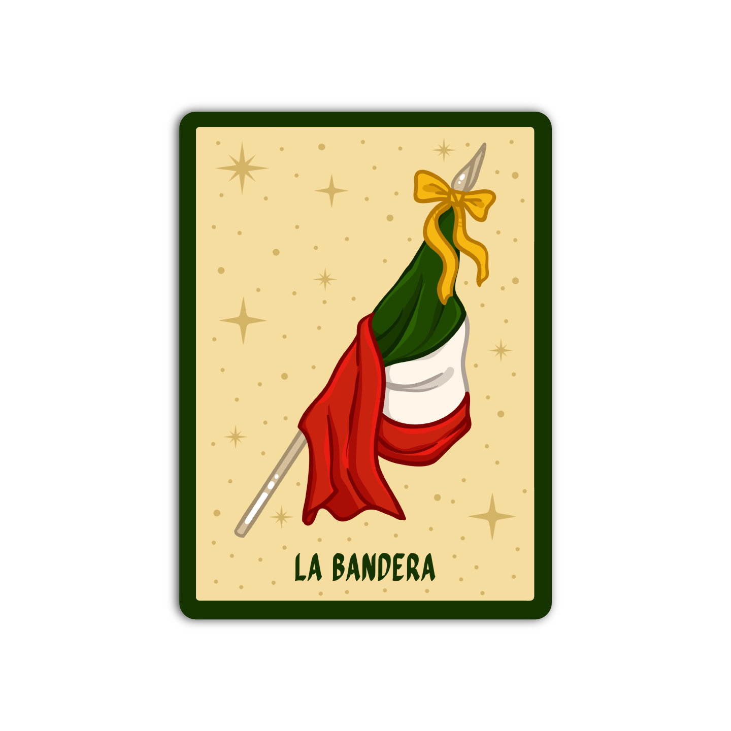 La Bandera Loteria Mexican Sticker