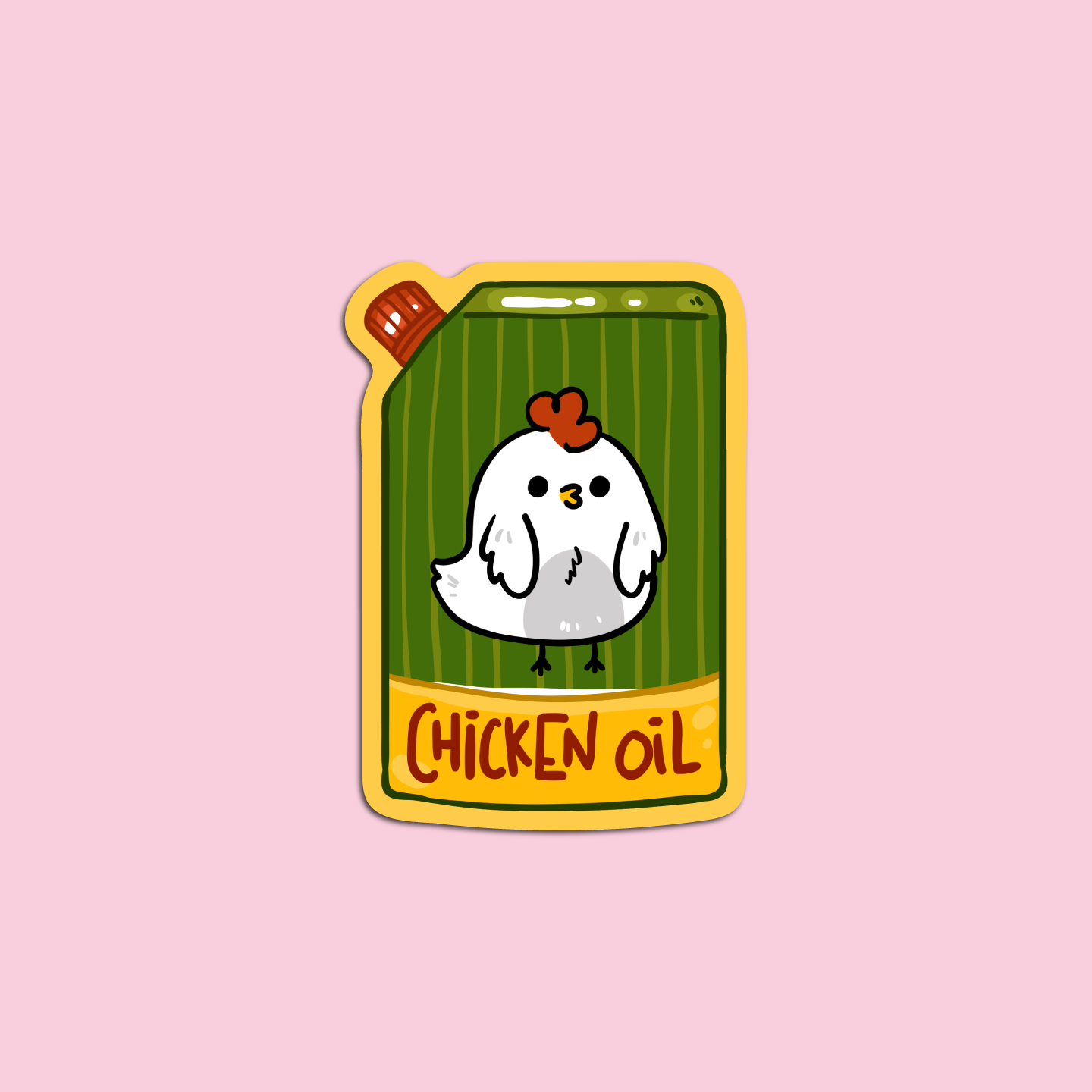 Chicken Oil Condiments Sticker