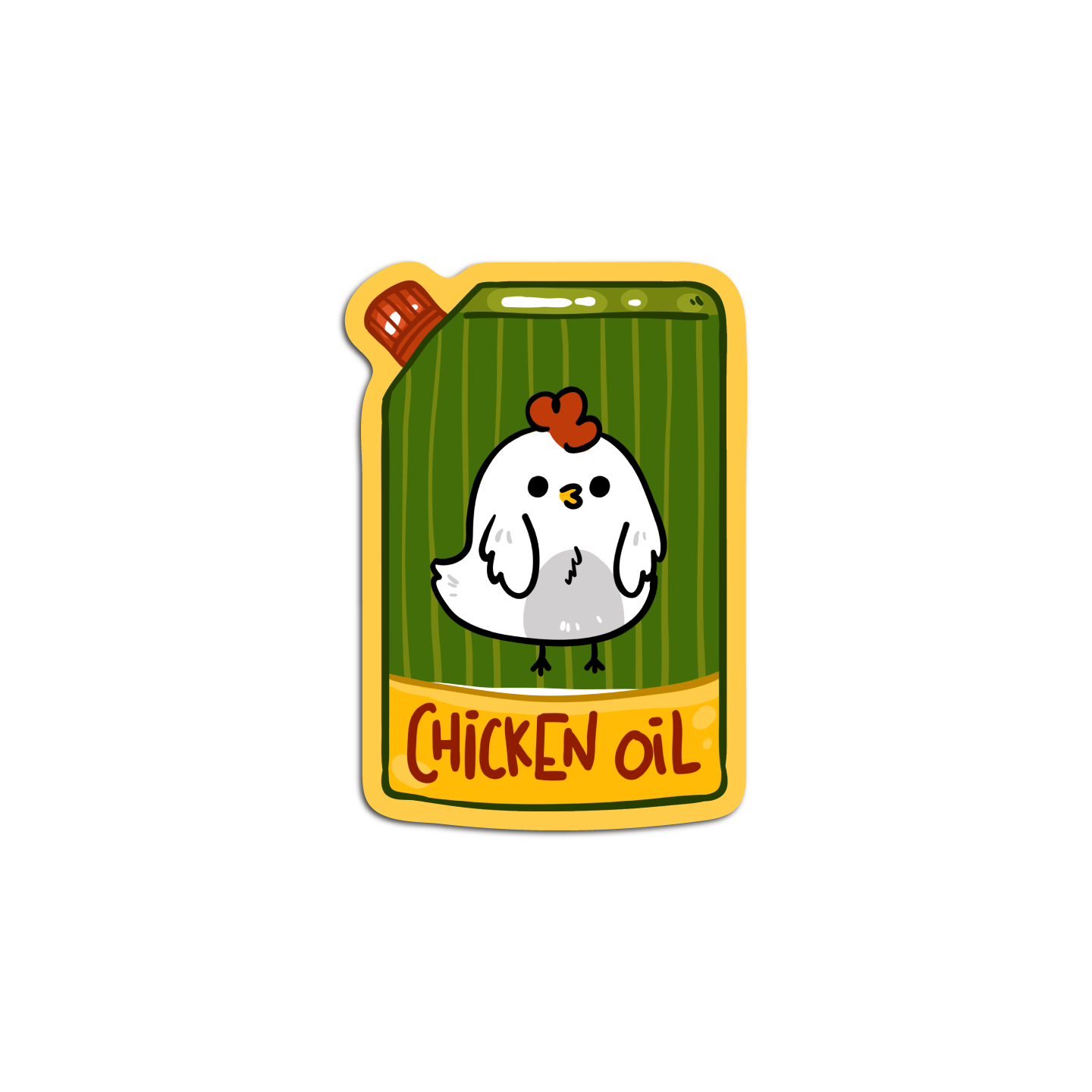 Chicken Oil Condiments Sticker
