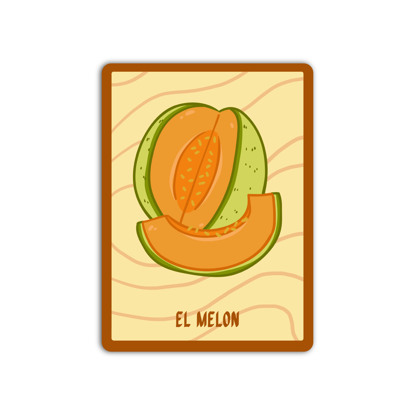 El Melon Loteria Mexican Sticker