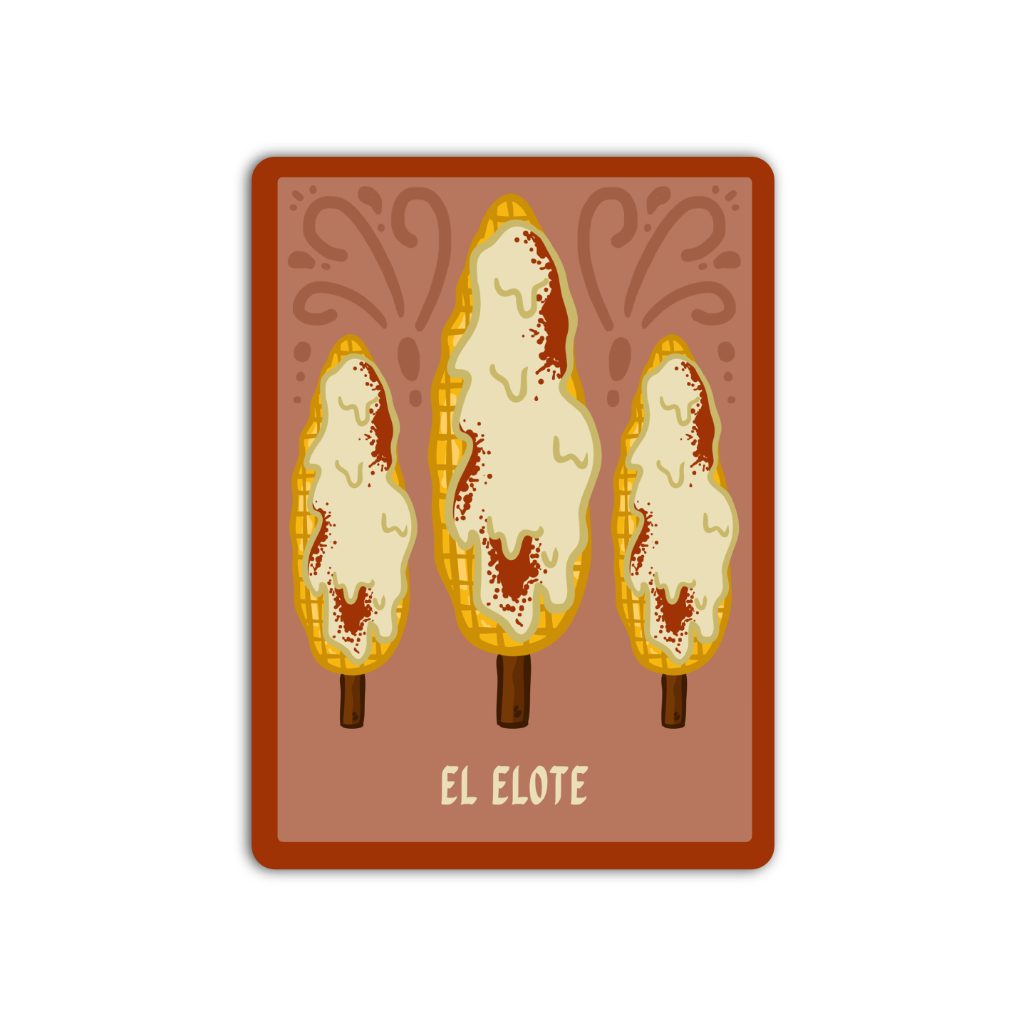 El Elote Loteria Mexican Sticker