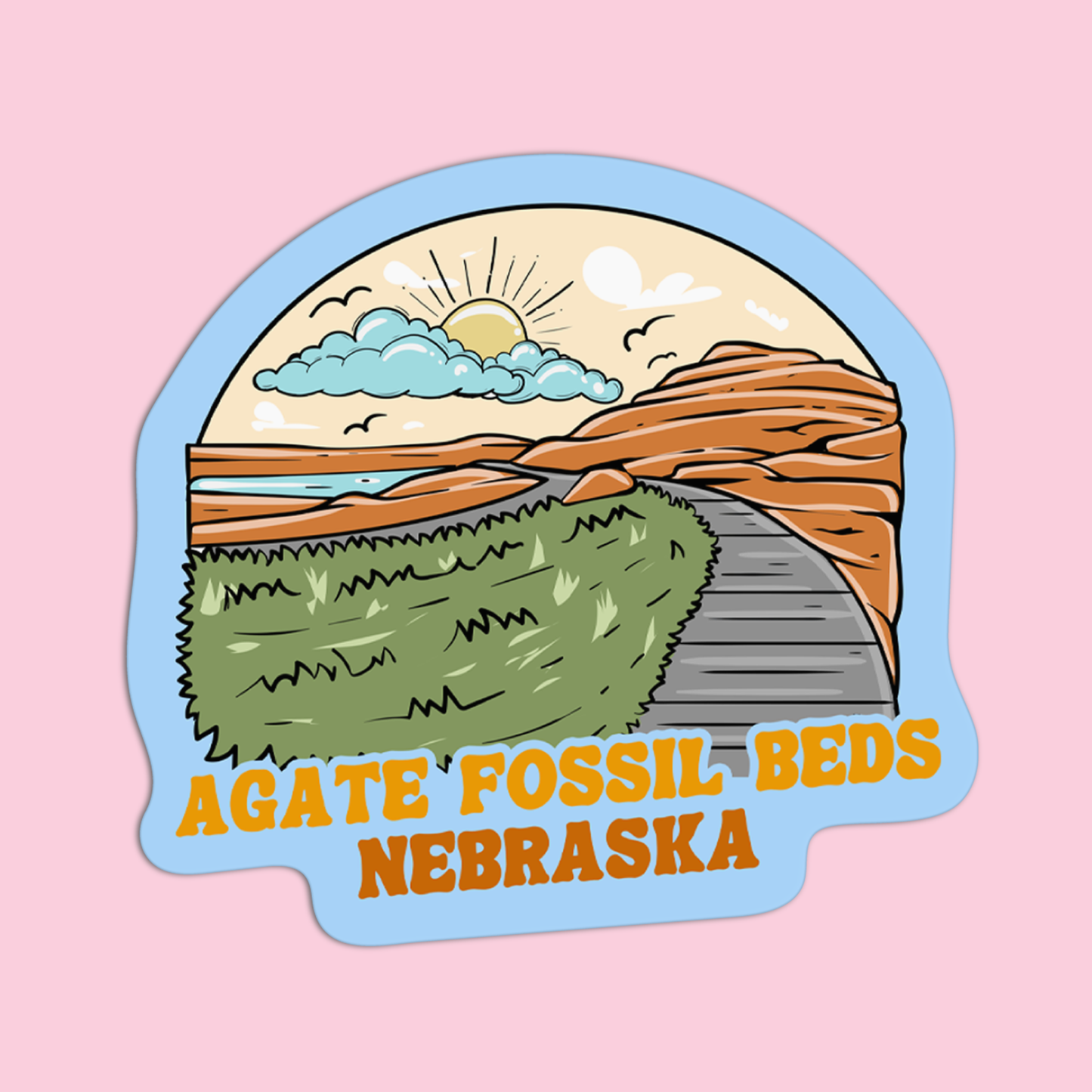 Nebraska Agate Fossil Beds Sticker