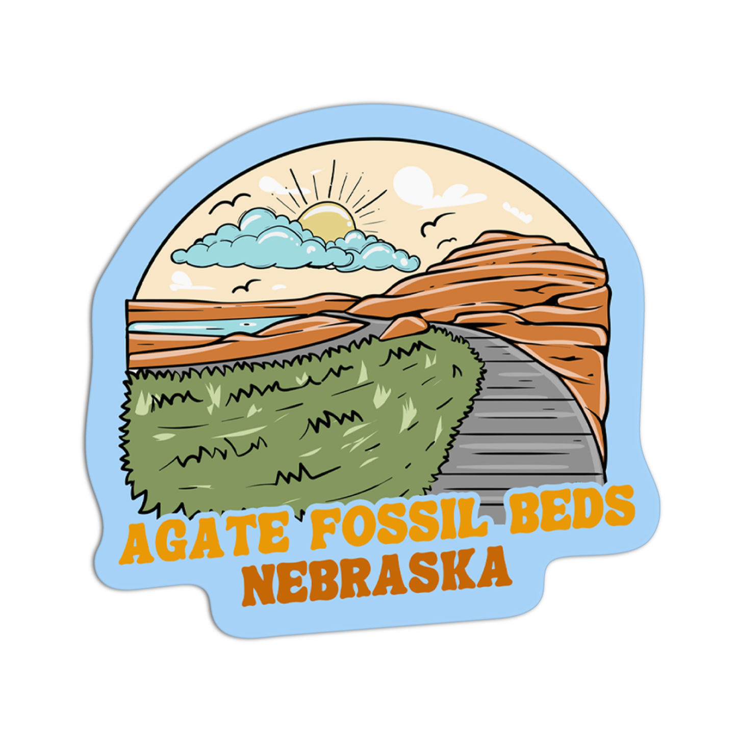 Nebraska Agate Fossil Beds Sticker