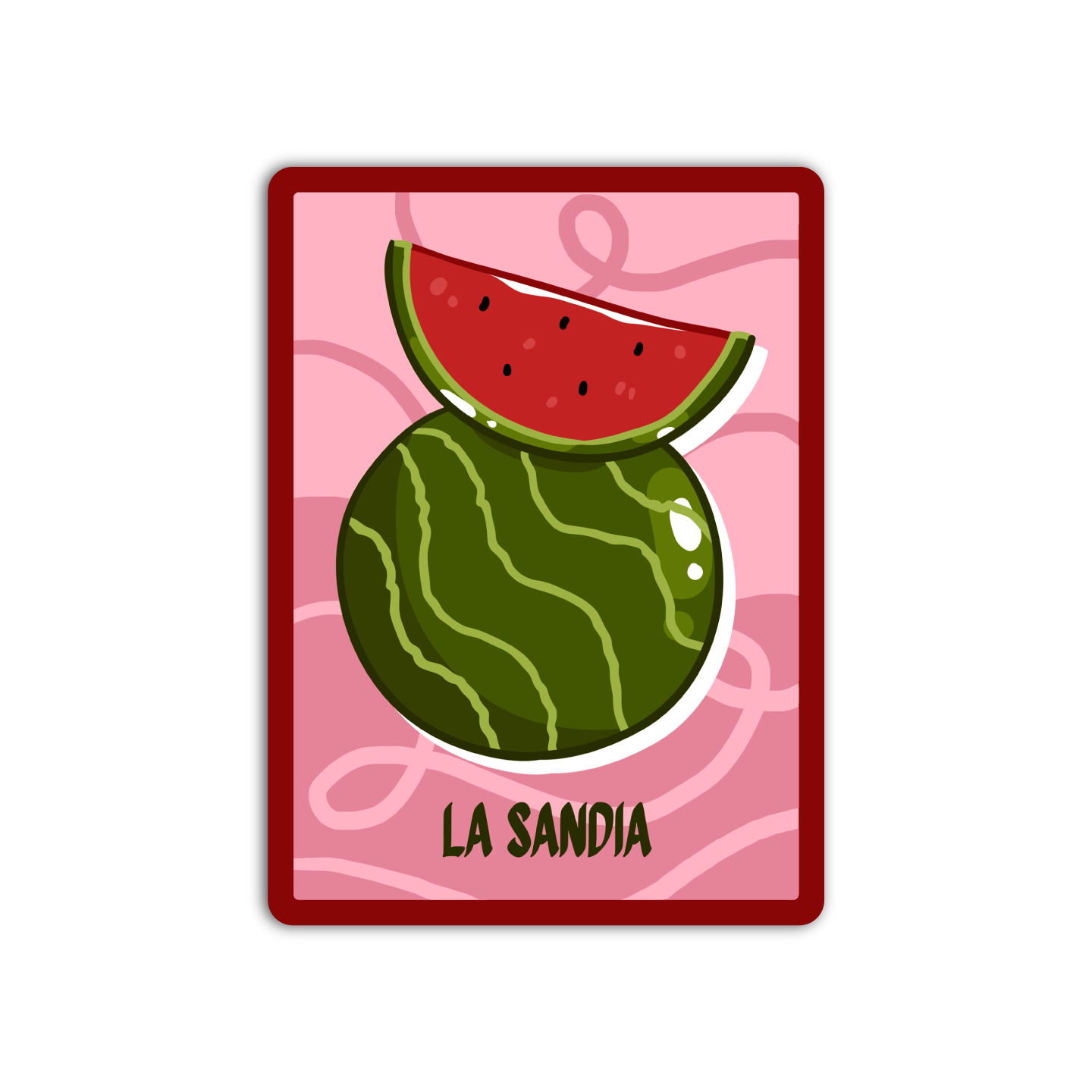La Sandia Loteria Mexican Sticker