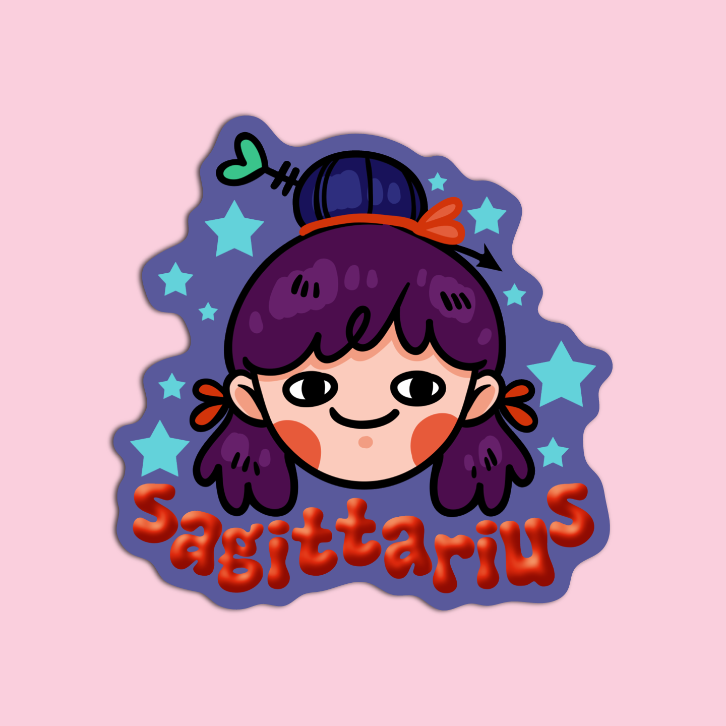 Saguittarius Cute Zodiac Sign Sticker