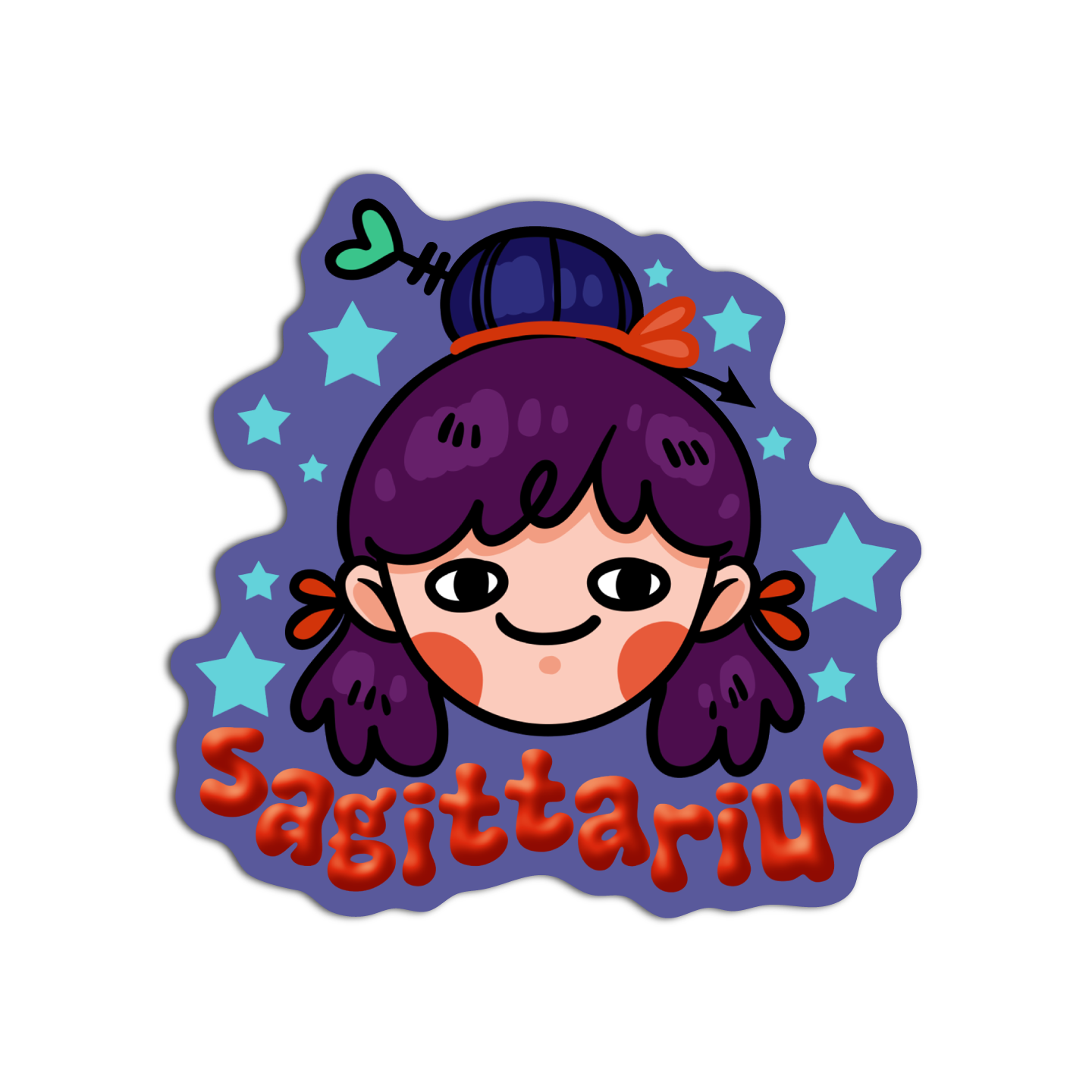 Saguittarius Cute Zodiac Sign Sticker