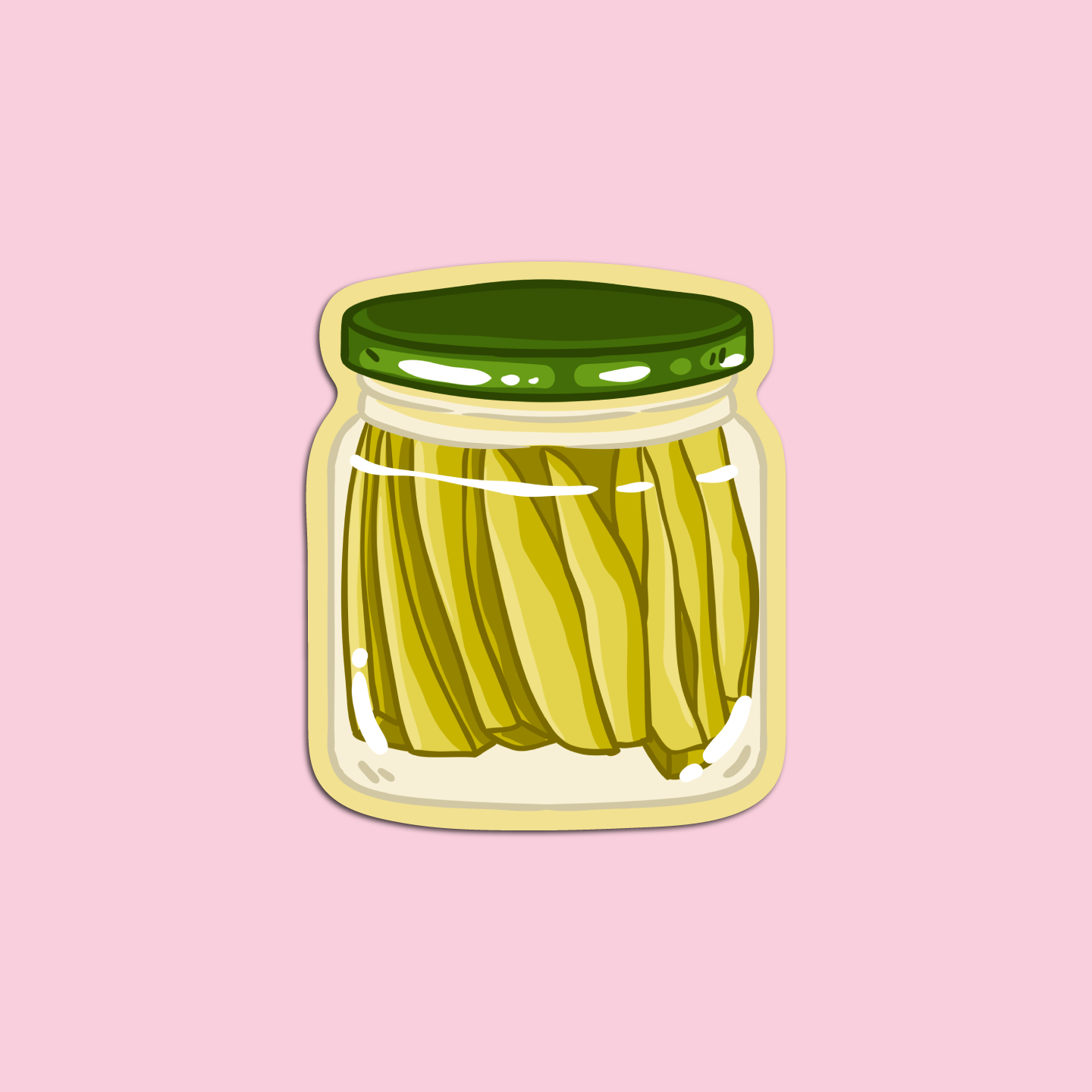 Pickles in a Jar Condiments Sticker