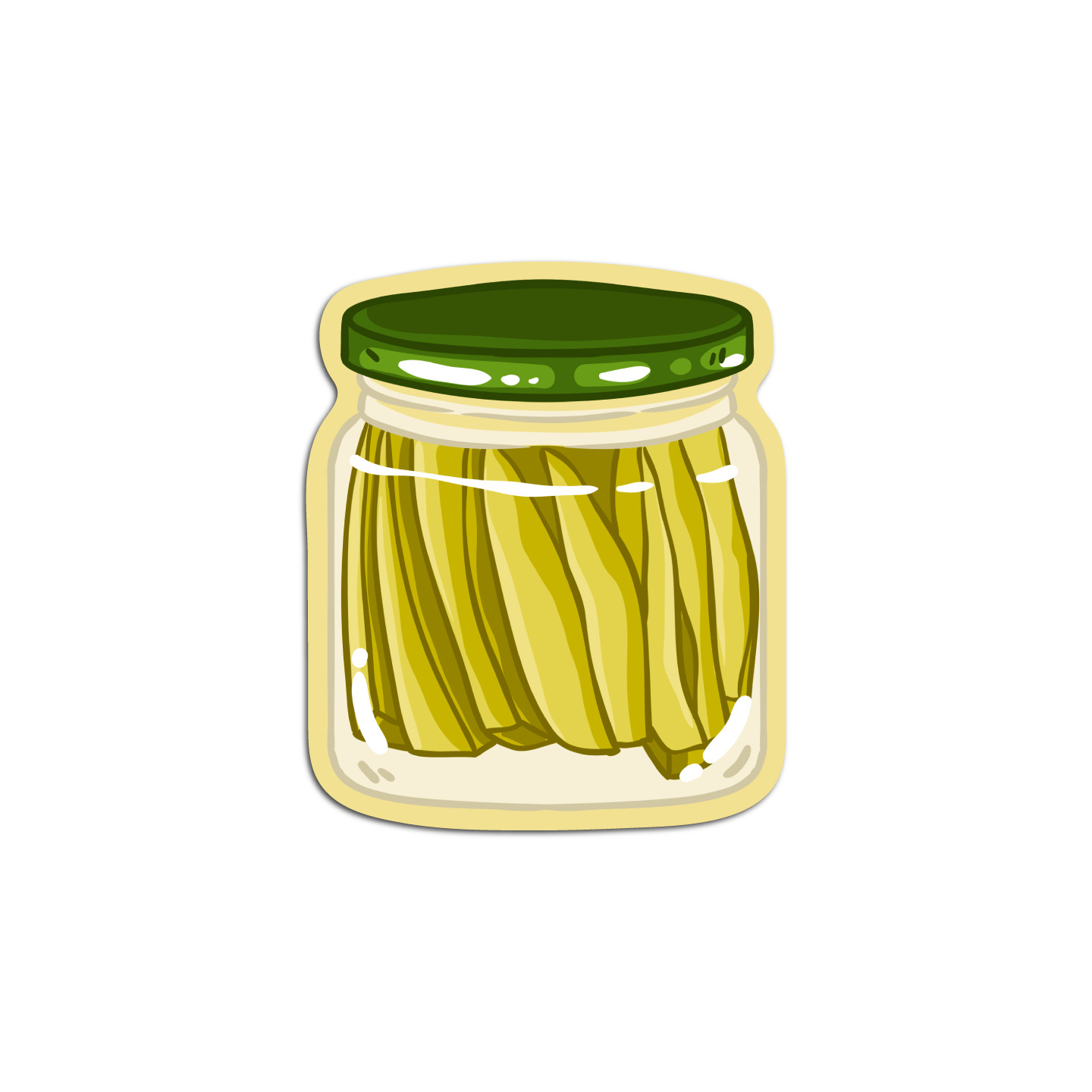 Pickles in a Jar Condiments Sticker