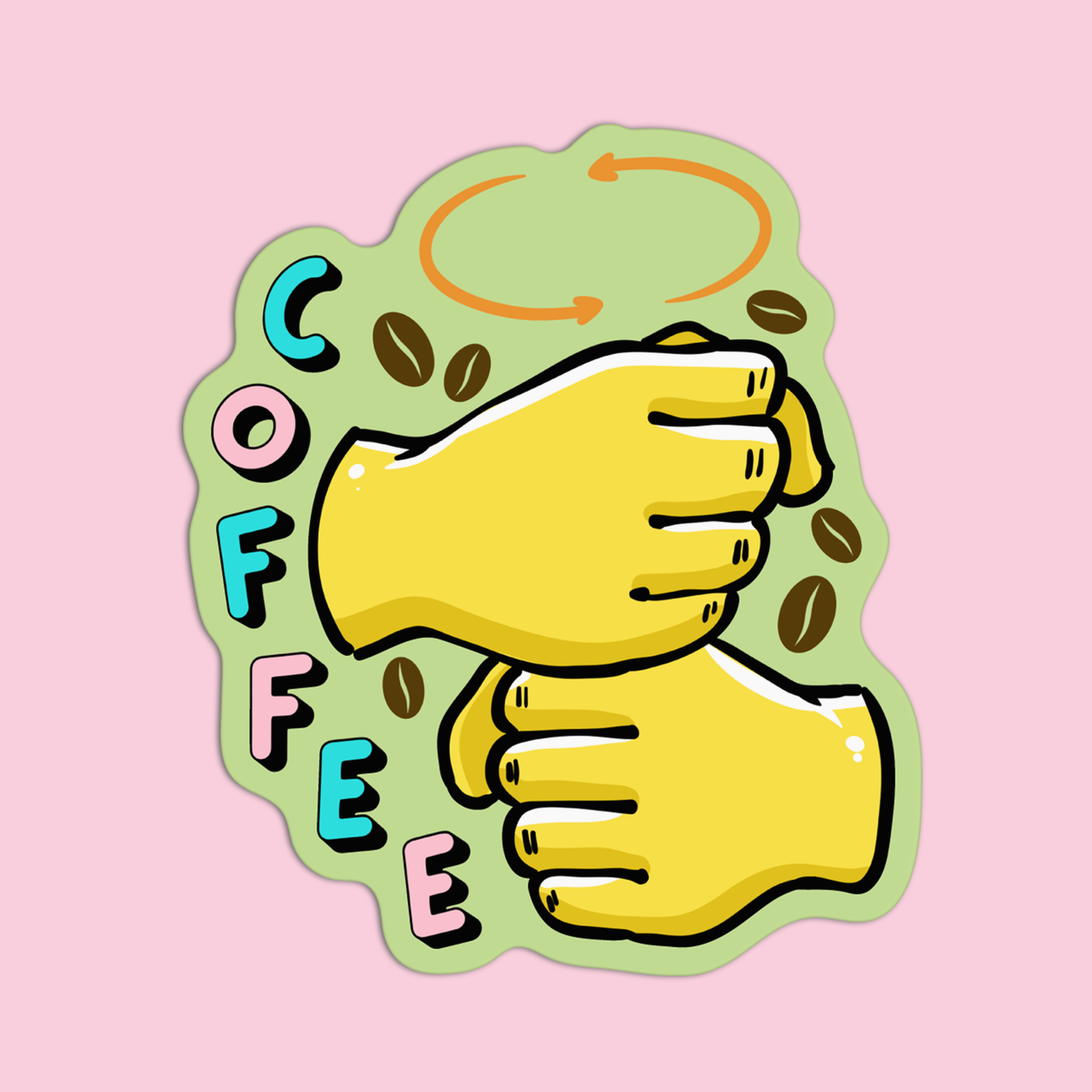 Coffee ASL Sticker