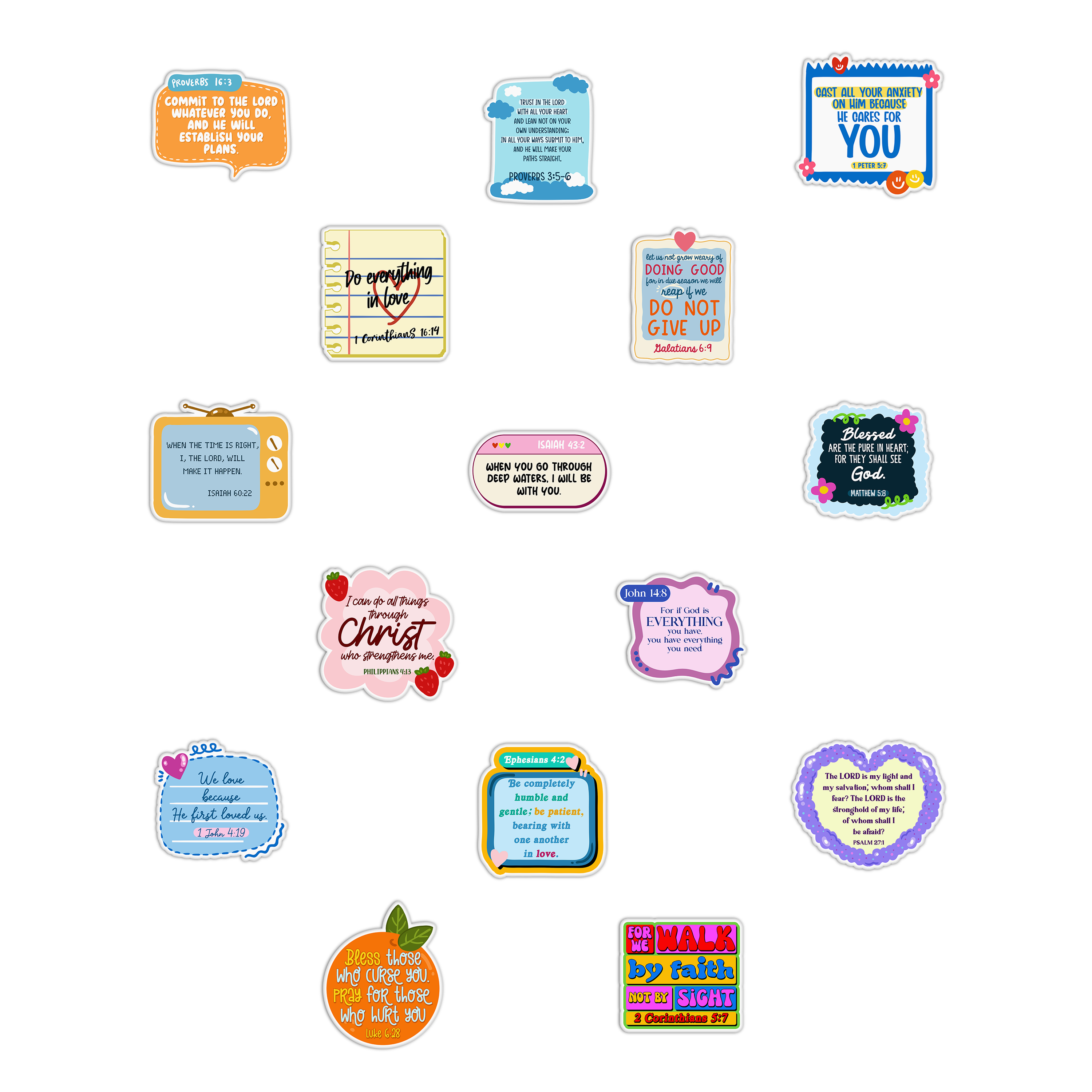 Bible Verse Sticker Pack – GirlsPrintingHouse