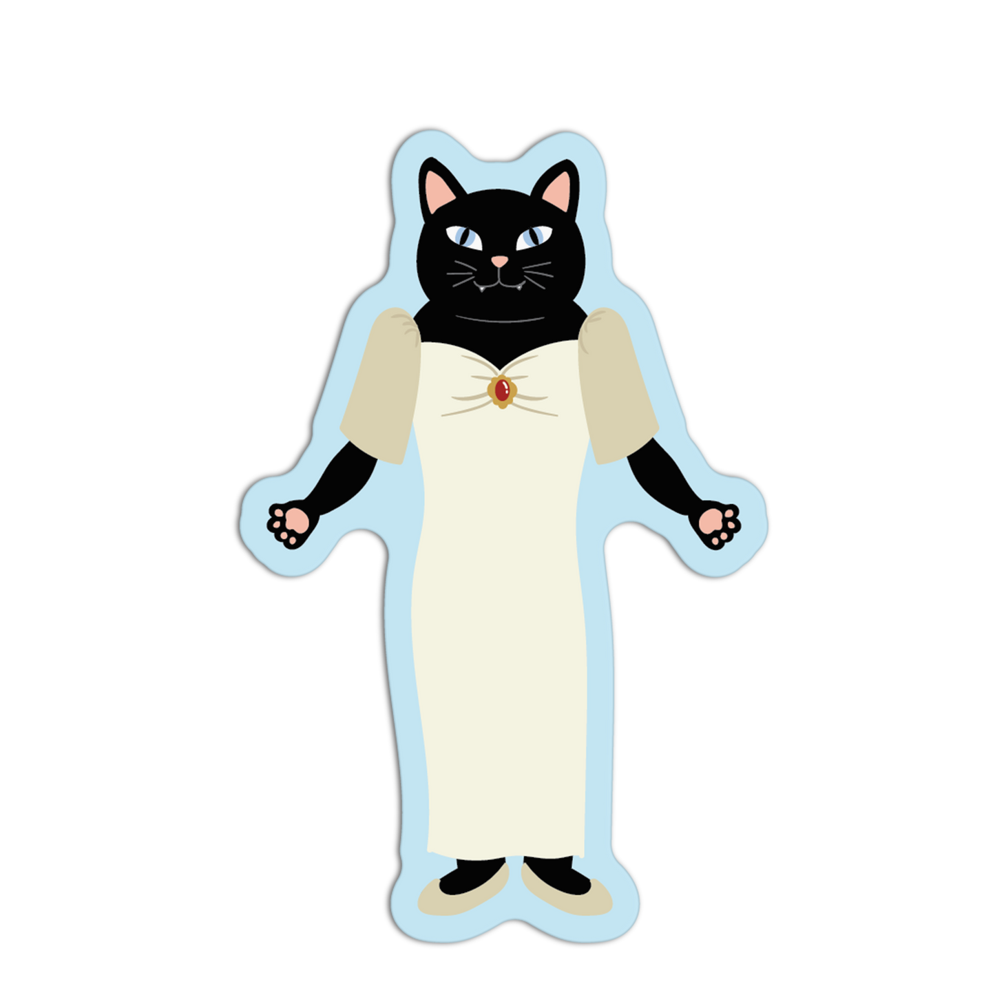 Black Filipiñiana Cat Series Stickers