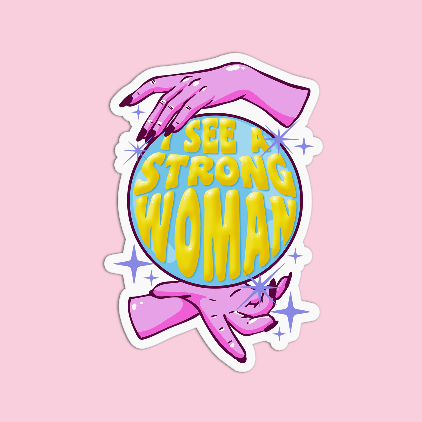 I see a strong woman Feminism Sticker