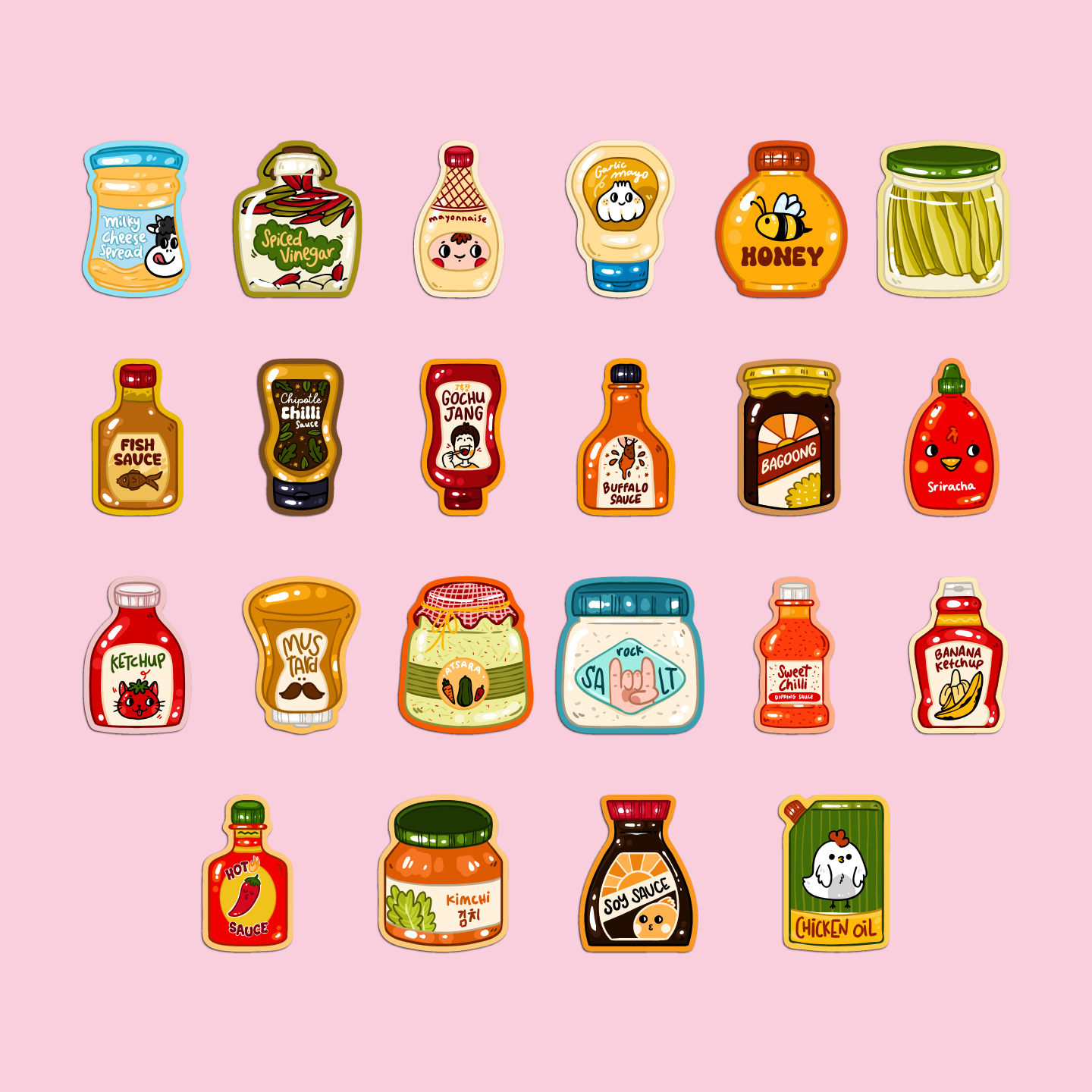 Condiments Sticker Pack