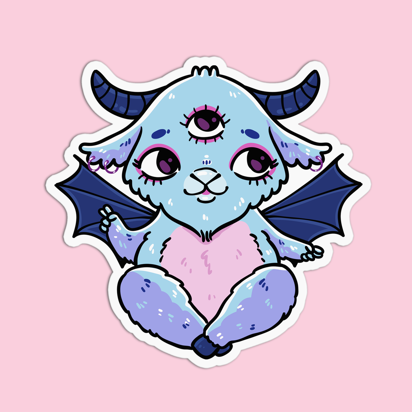 Cute Baphomet Halloween Stickers