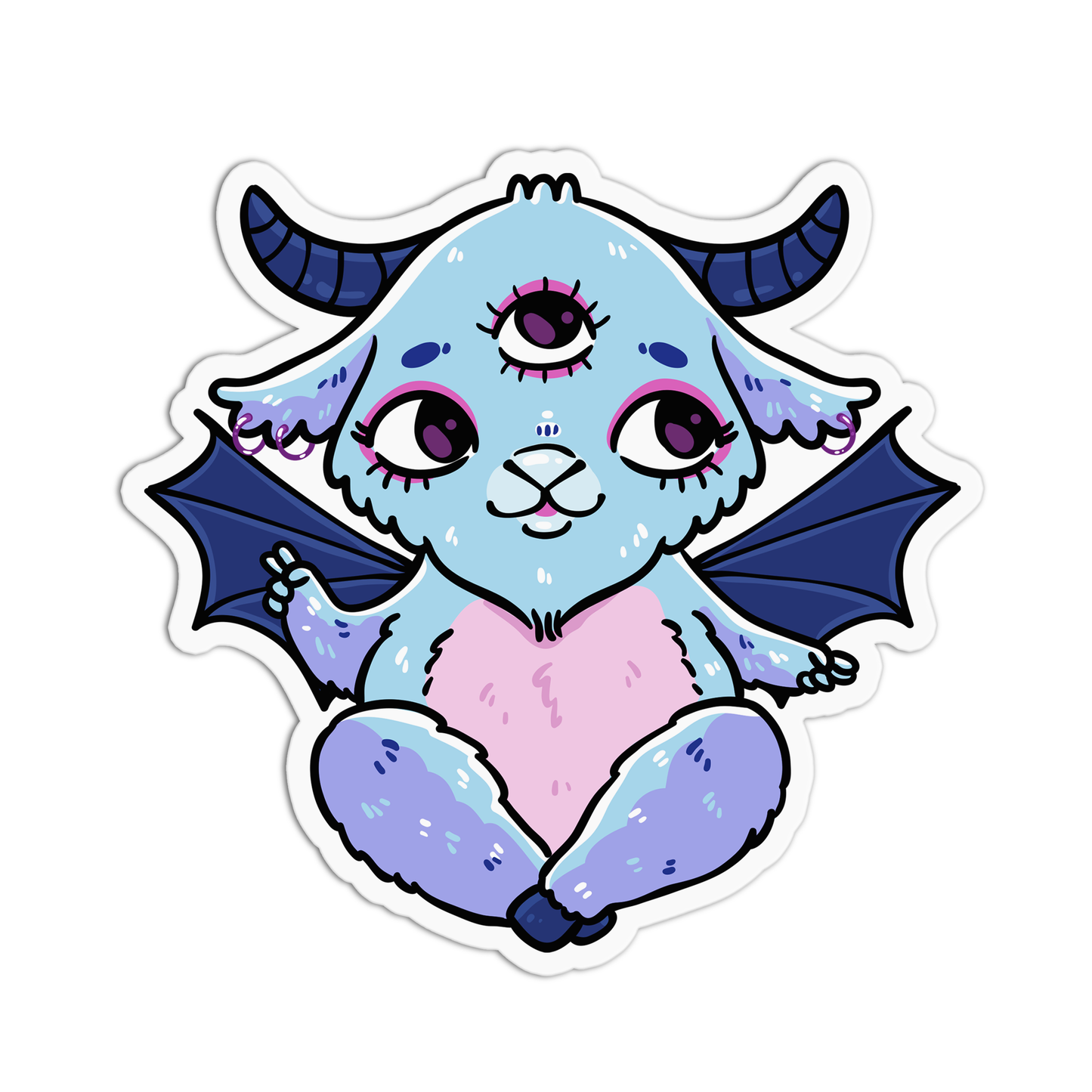 Cute Baphomet Halloween Stickers