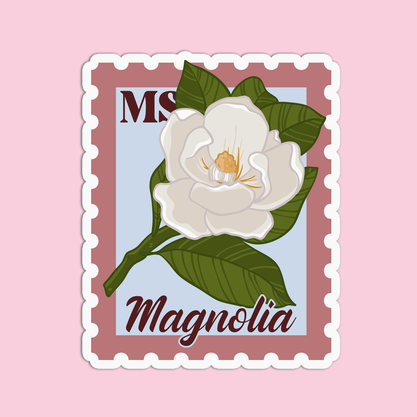 Mississippi Magnolia State Flower Stickers