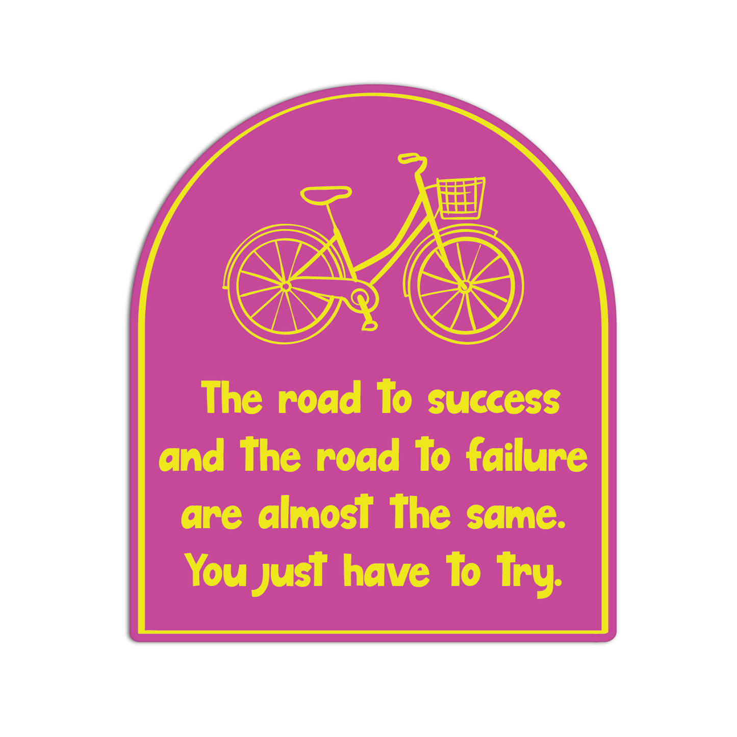 Success And Failure Are Close, Just Try Quote for Coffee Stickers