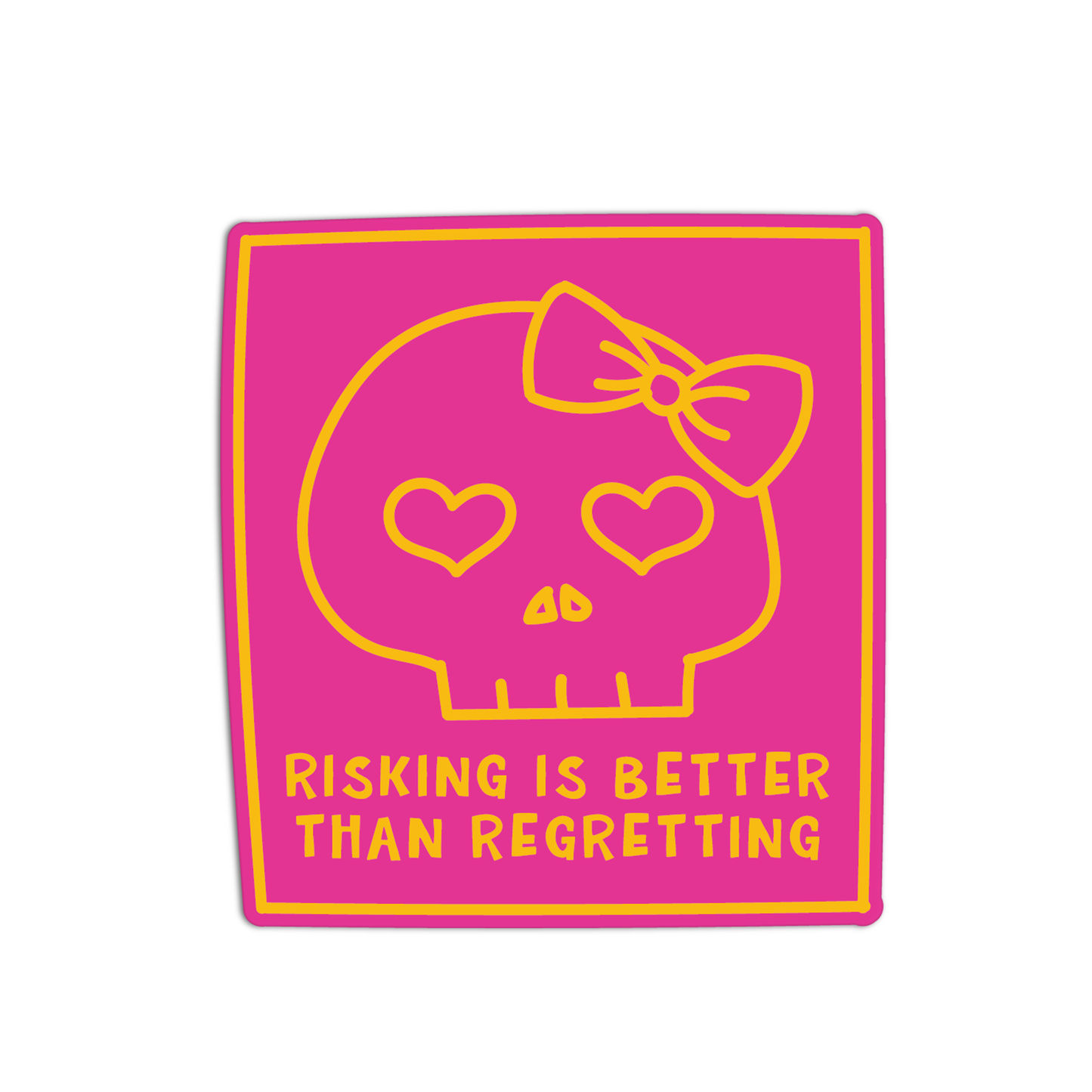 Risk > Regret Quote for Coffee Stickers