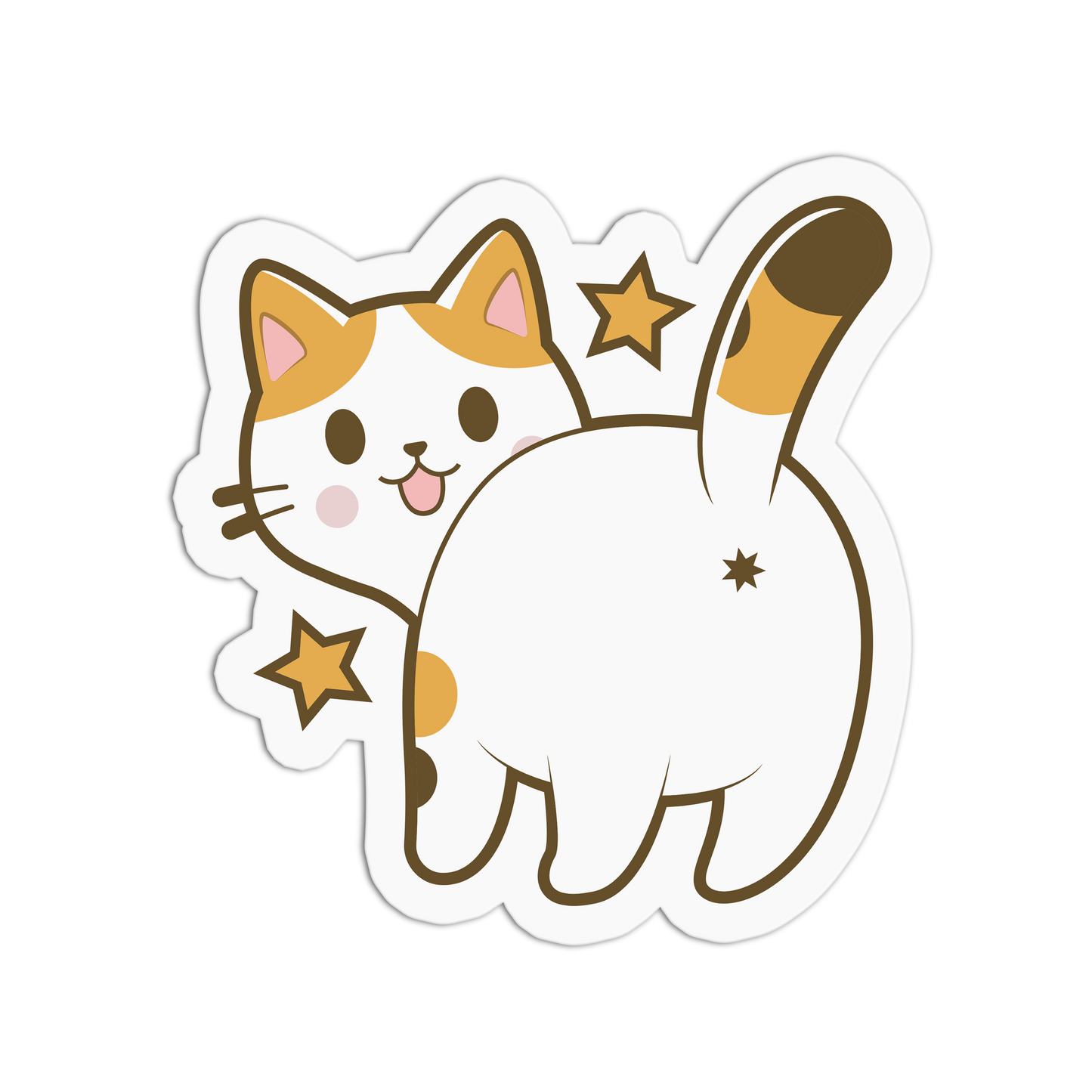 Star-Gazing Behind Cat Series Stickers