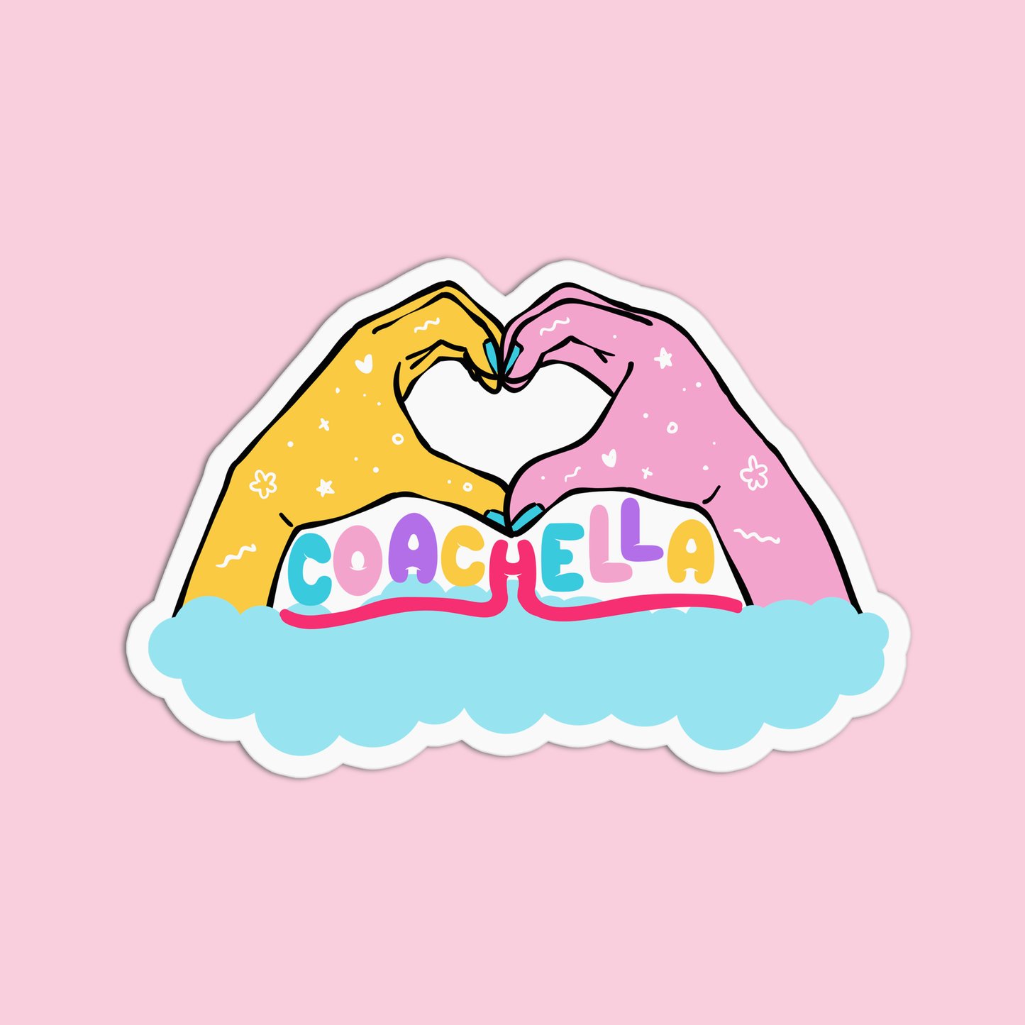 Heart Coachella Music and Arts Festival Sticker