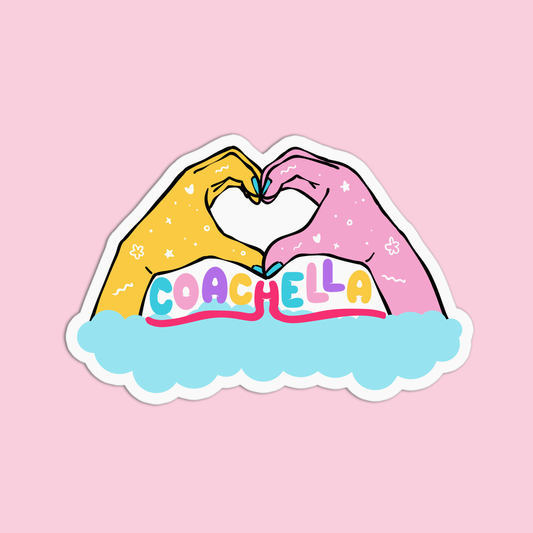 Heart Coachella Music and Arts Festival Sticker