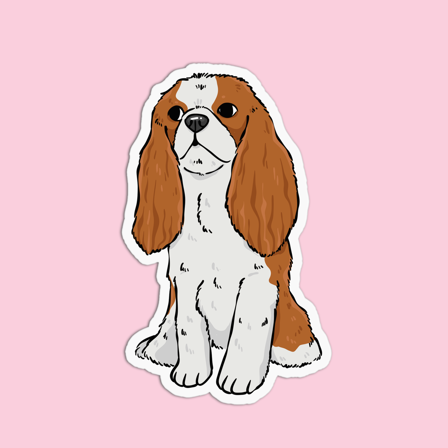 Cavalier King Dog Sticker