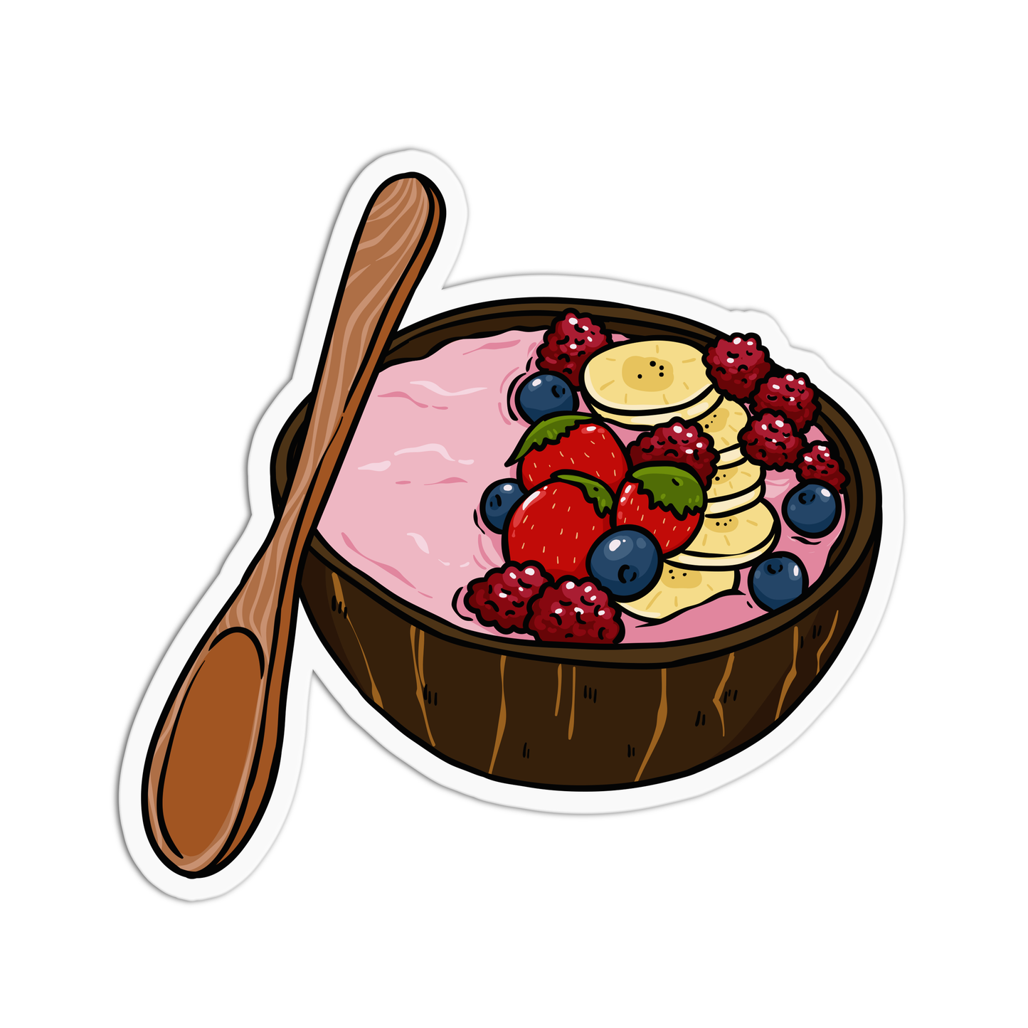 Acai Bowl Hawaiian Stickers