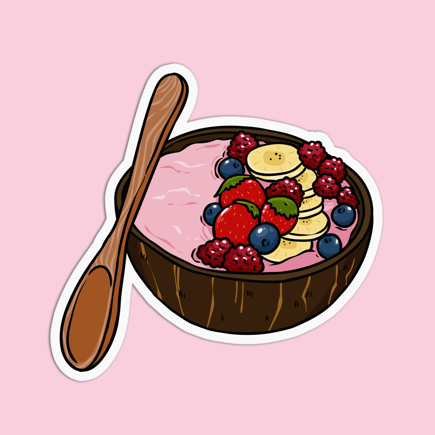 Acai Bowl Hawaiian Stickers
