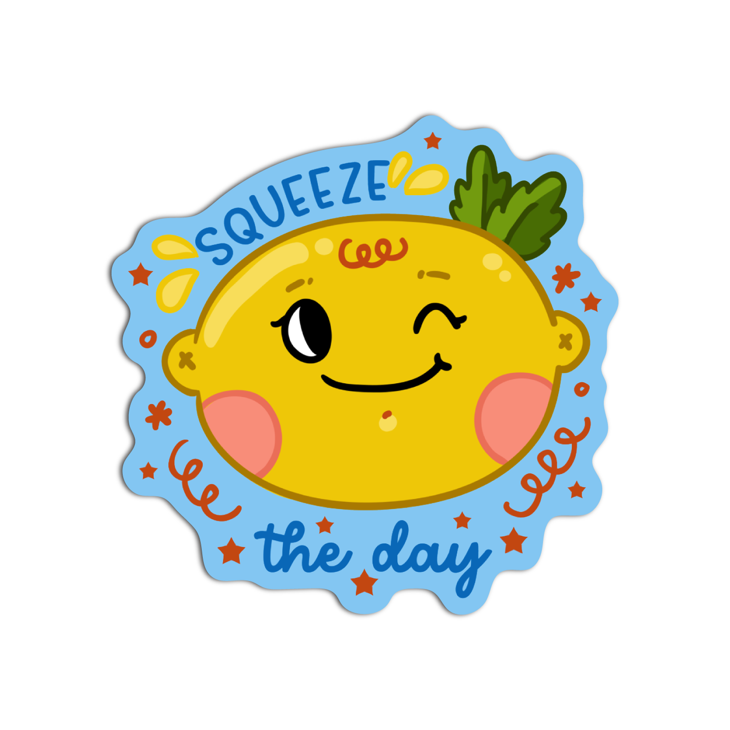 Squeeze the day Lemon Cute Sticker