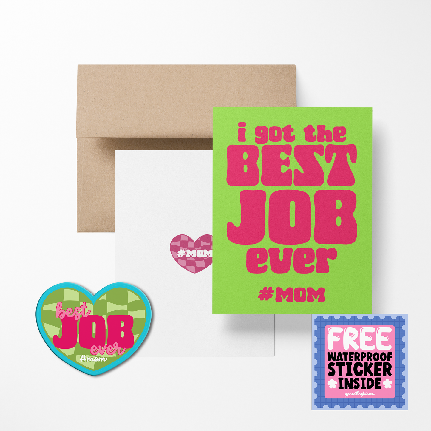 I got the best job ever Greeting Card with Stickers