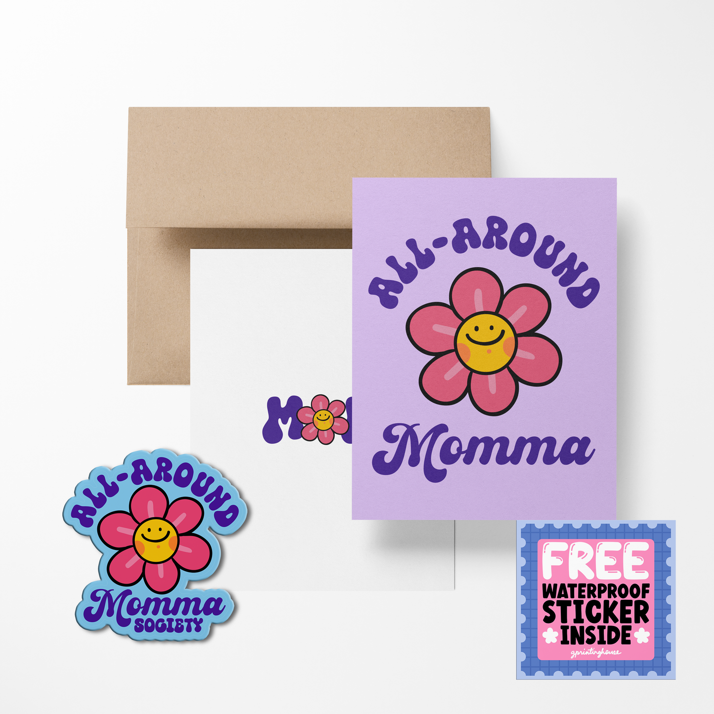 All Around Momma Greeting Card with Stickers