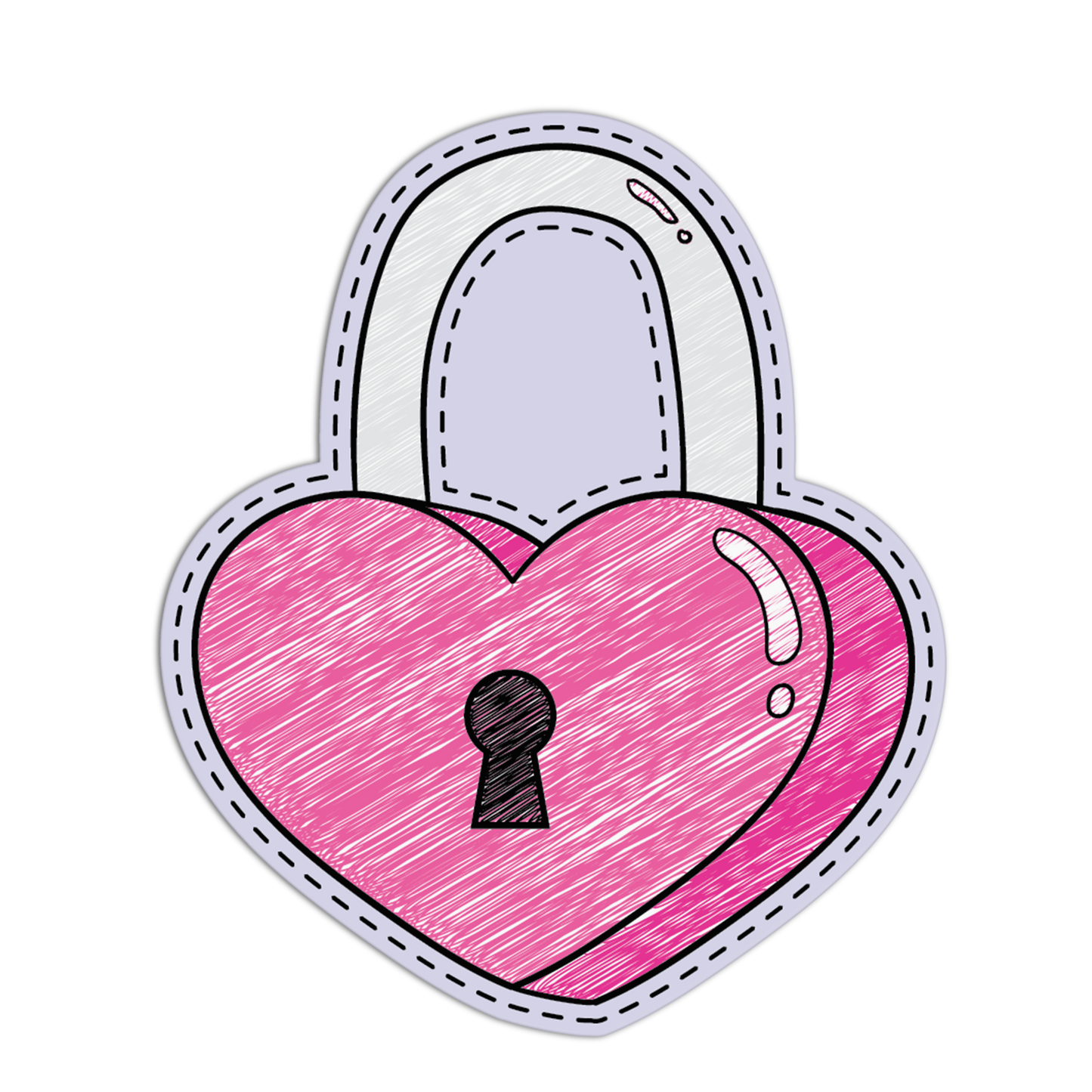Heart Lock Patch Stickers