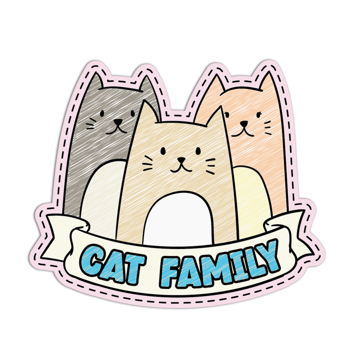 Purr-fect Family Patch Stickers