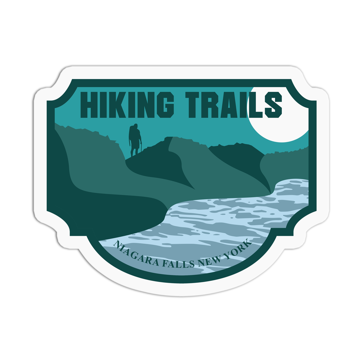 Hiking Trails Travel Series_Niagara Falls Sticker