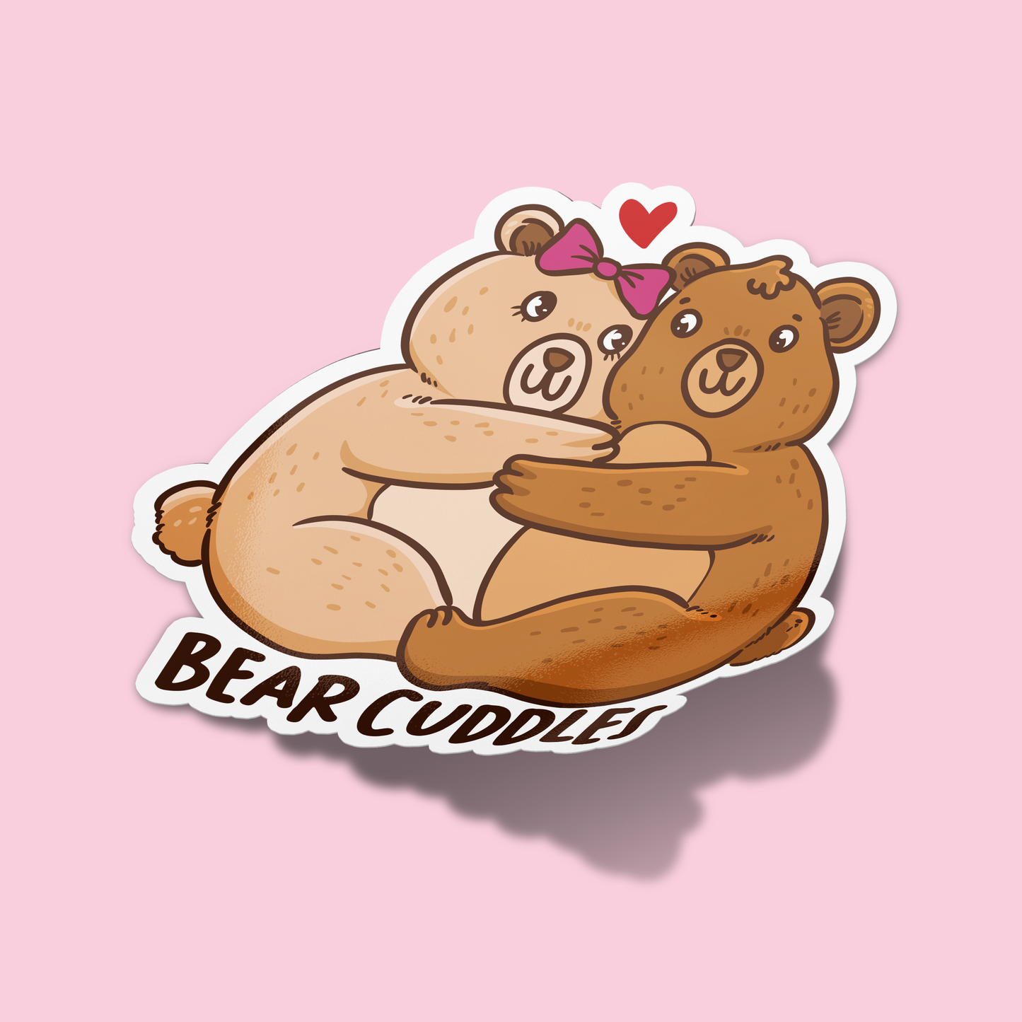 Bear Cuddle Valentine's Sticker