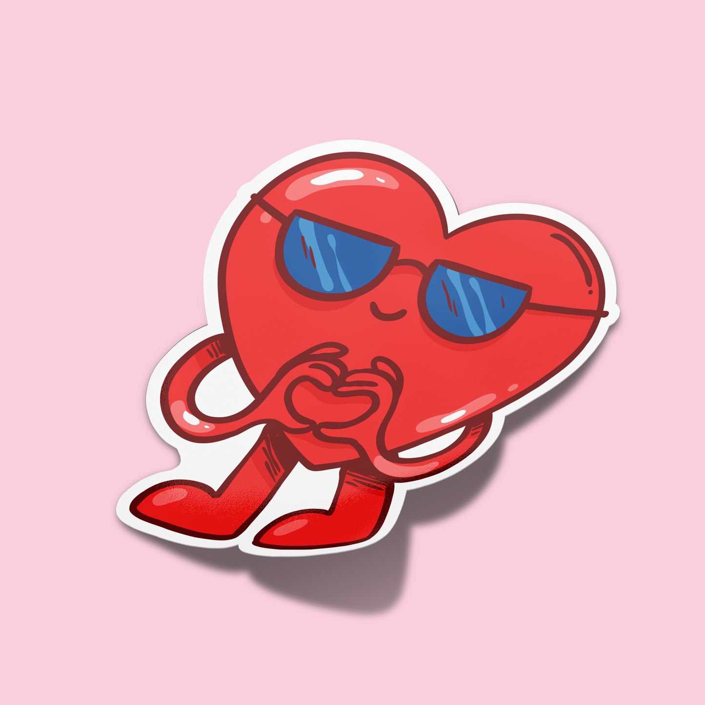 Heart with glasses Valentine's Sticker