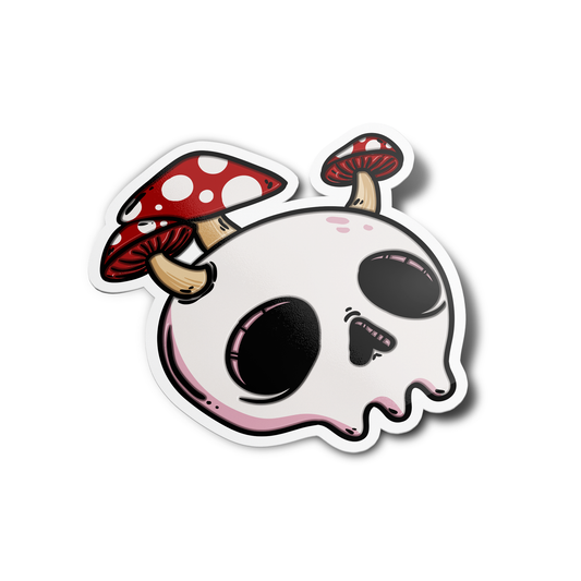 Mushroom Skull Candle