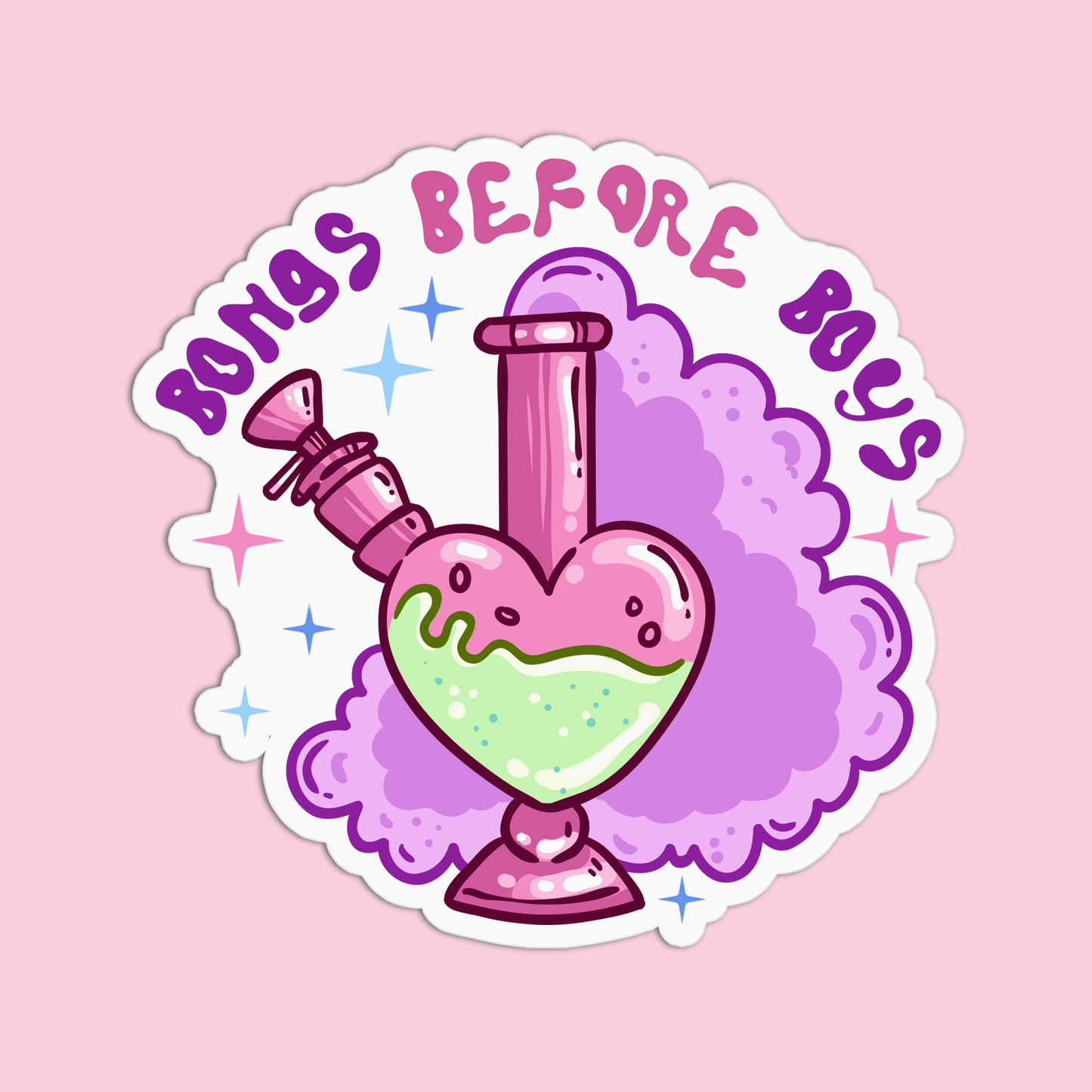 Bongs Before Boys Sticker