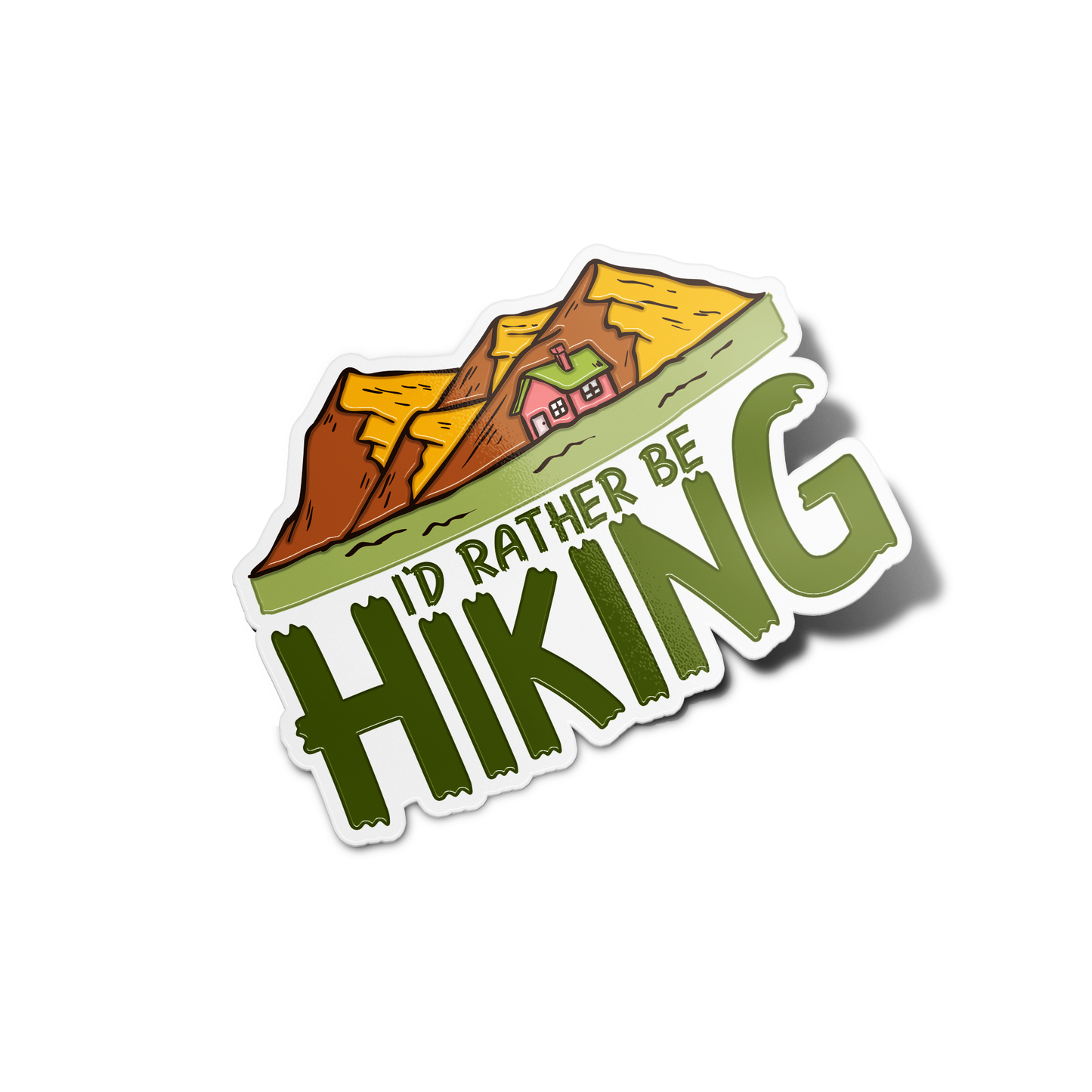 I'd Rather be Hiking Nature Sticker