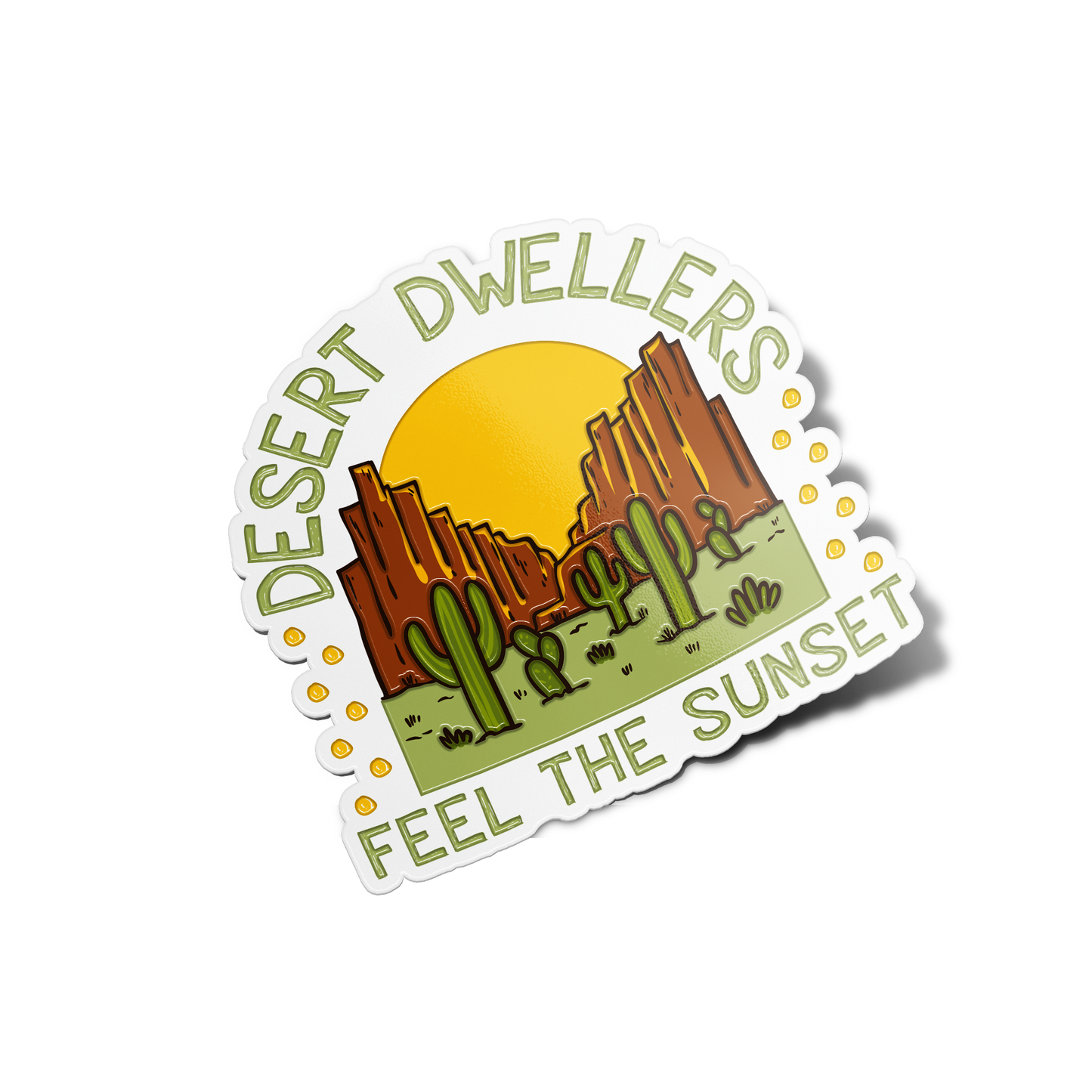 Desert Dwellers Feel the Sunset Nature Sticker