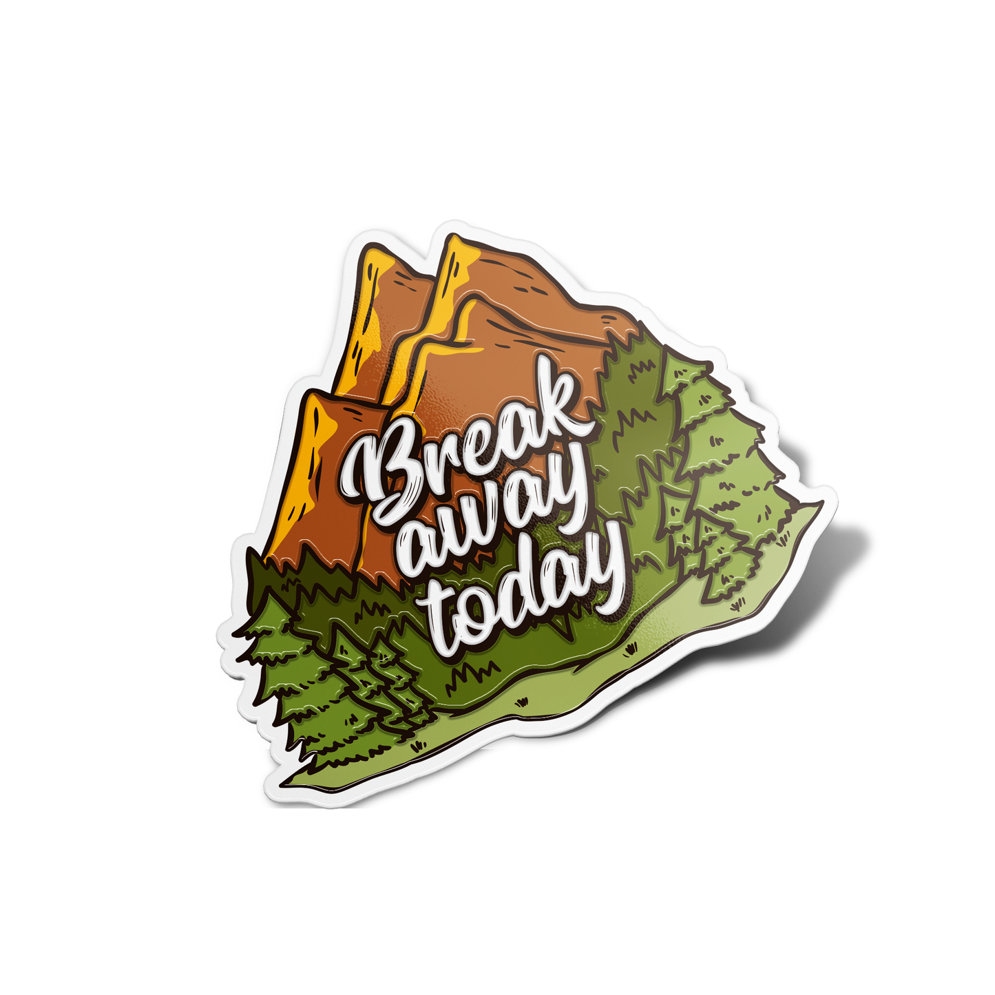 Break Away Today Nature Sticker