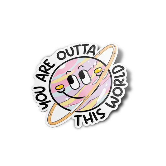 You are outta this world planet Smiley Sticker