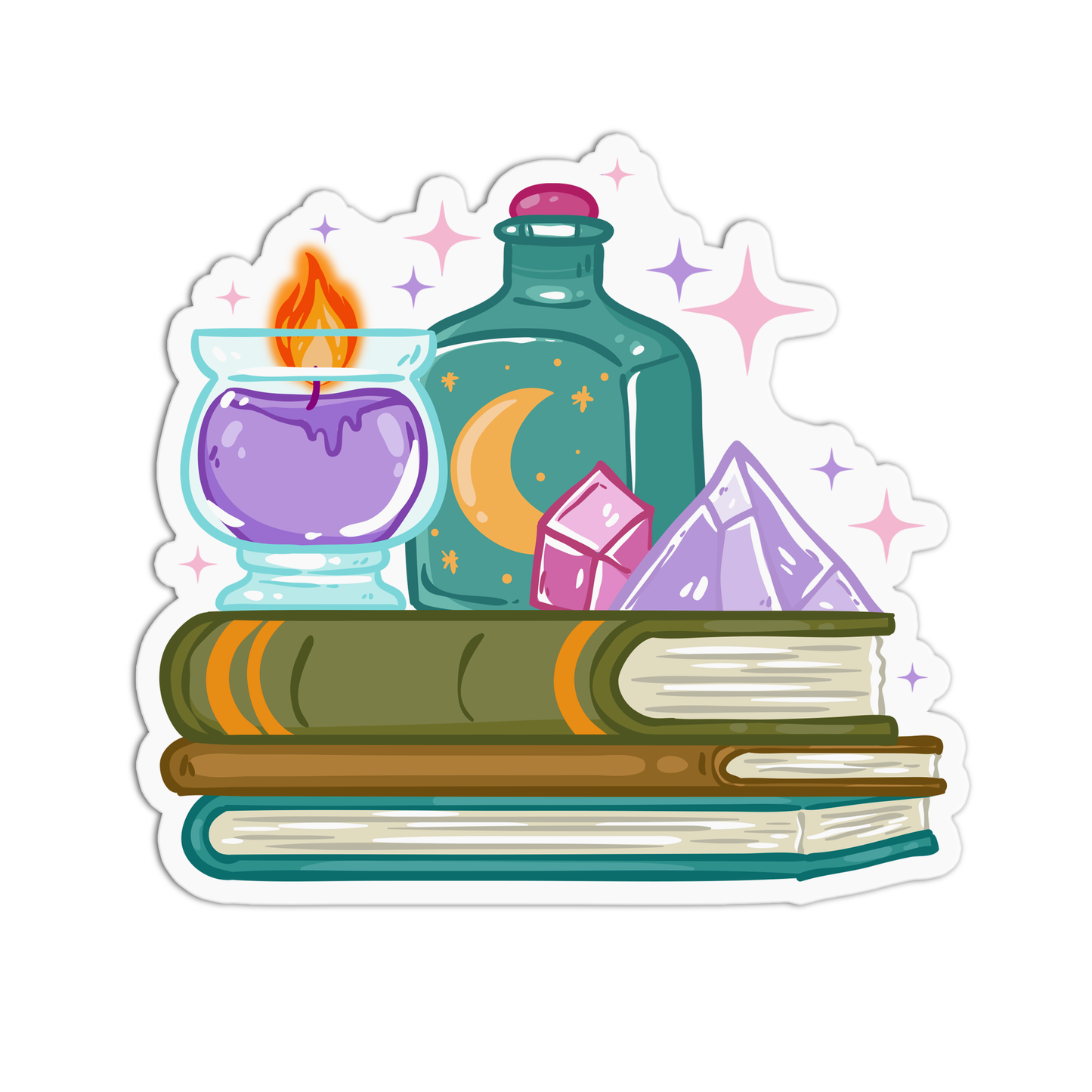 Candle and Crystal Sticker
