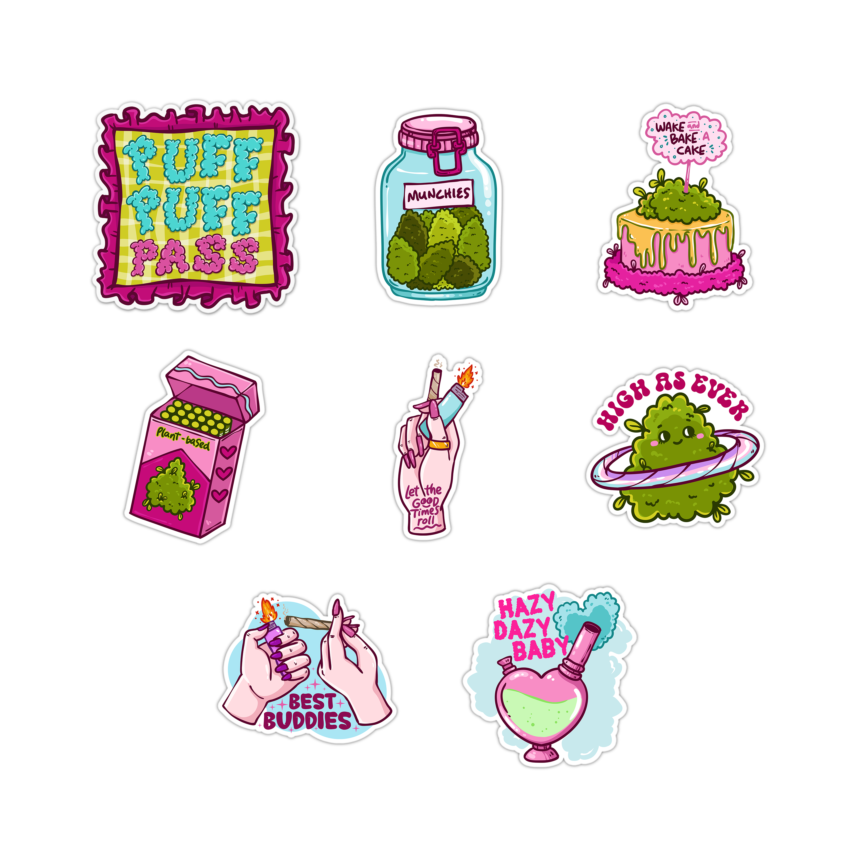 Cute Plants Stickers Pack