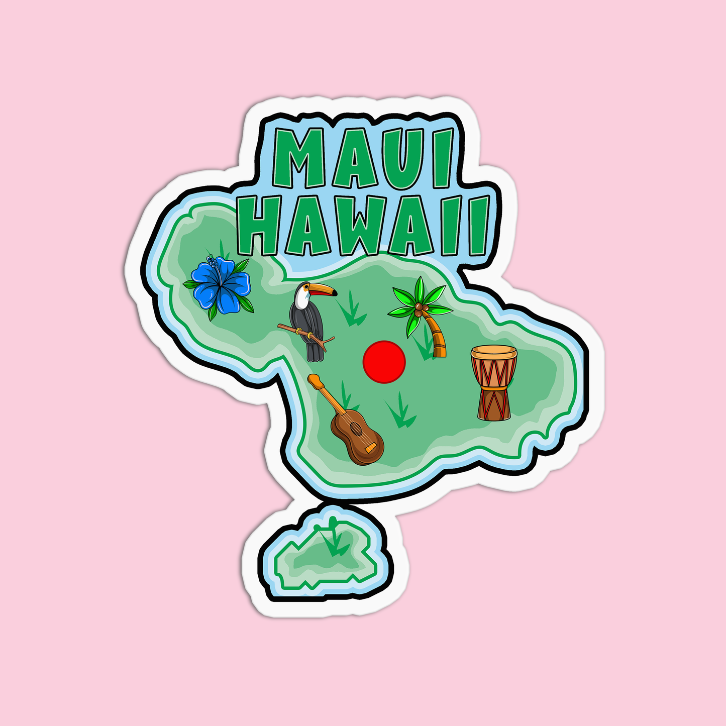 Maui Hawaii Stickers