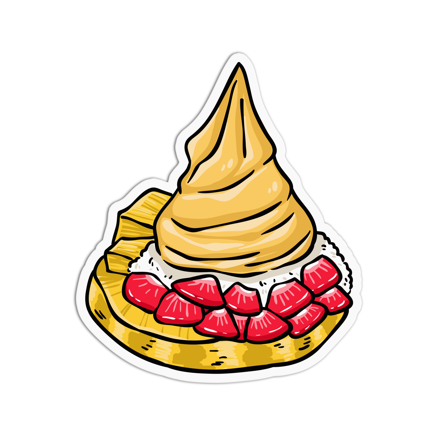 Fruit Dessert Hawaii Stickers