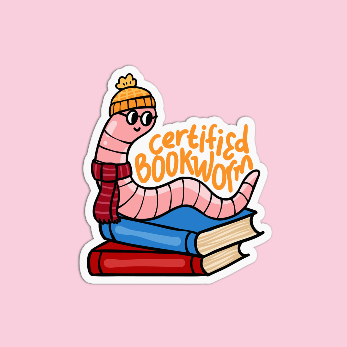 Certified Bookworm Book Sticker